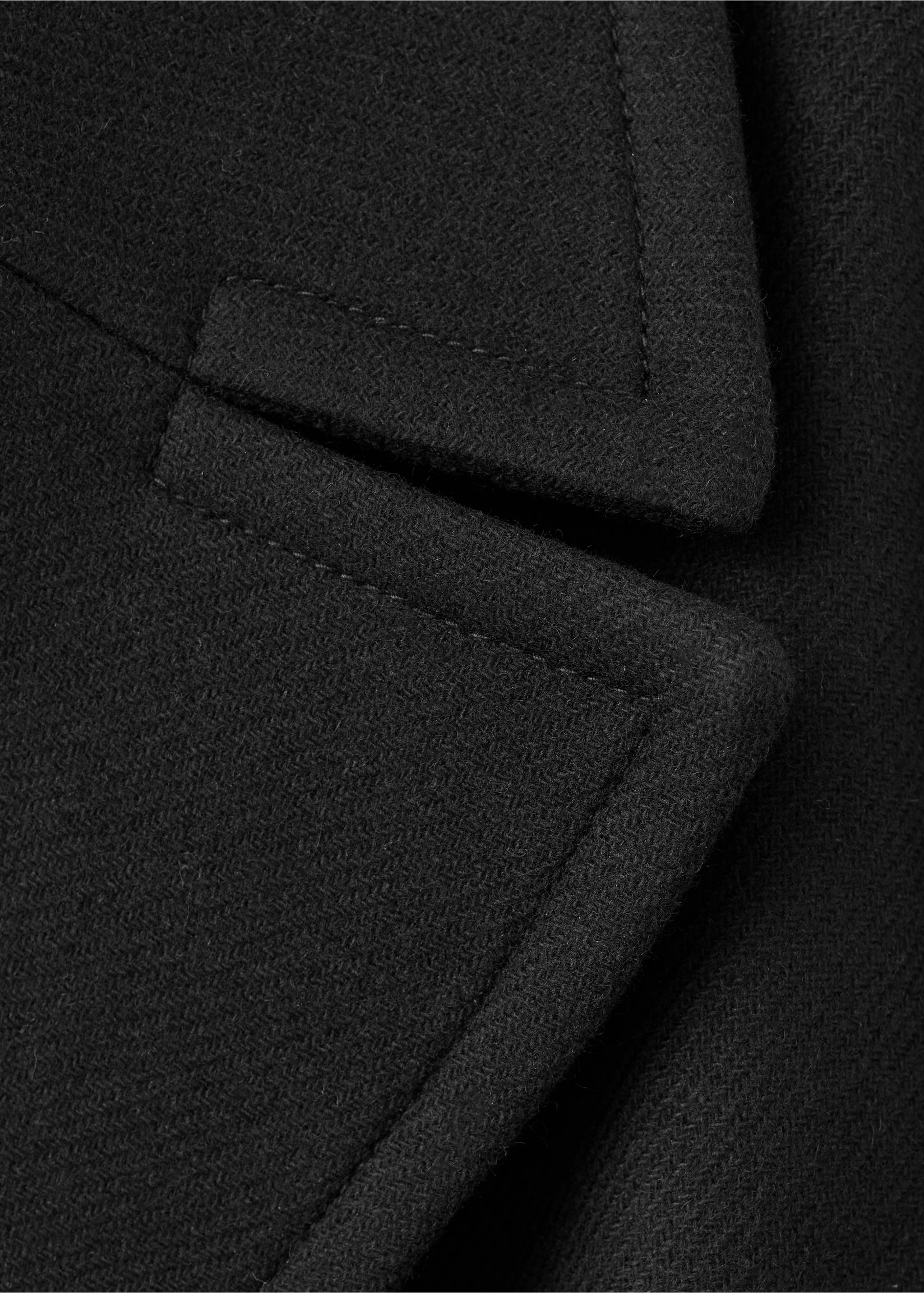 Manteau laine Manteco ceinture - Détail de l'article 0, Noir. Ref: 27011306-00.