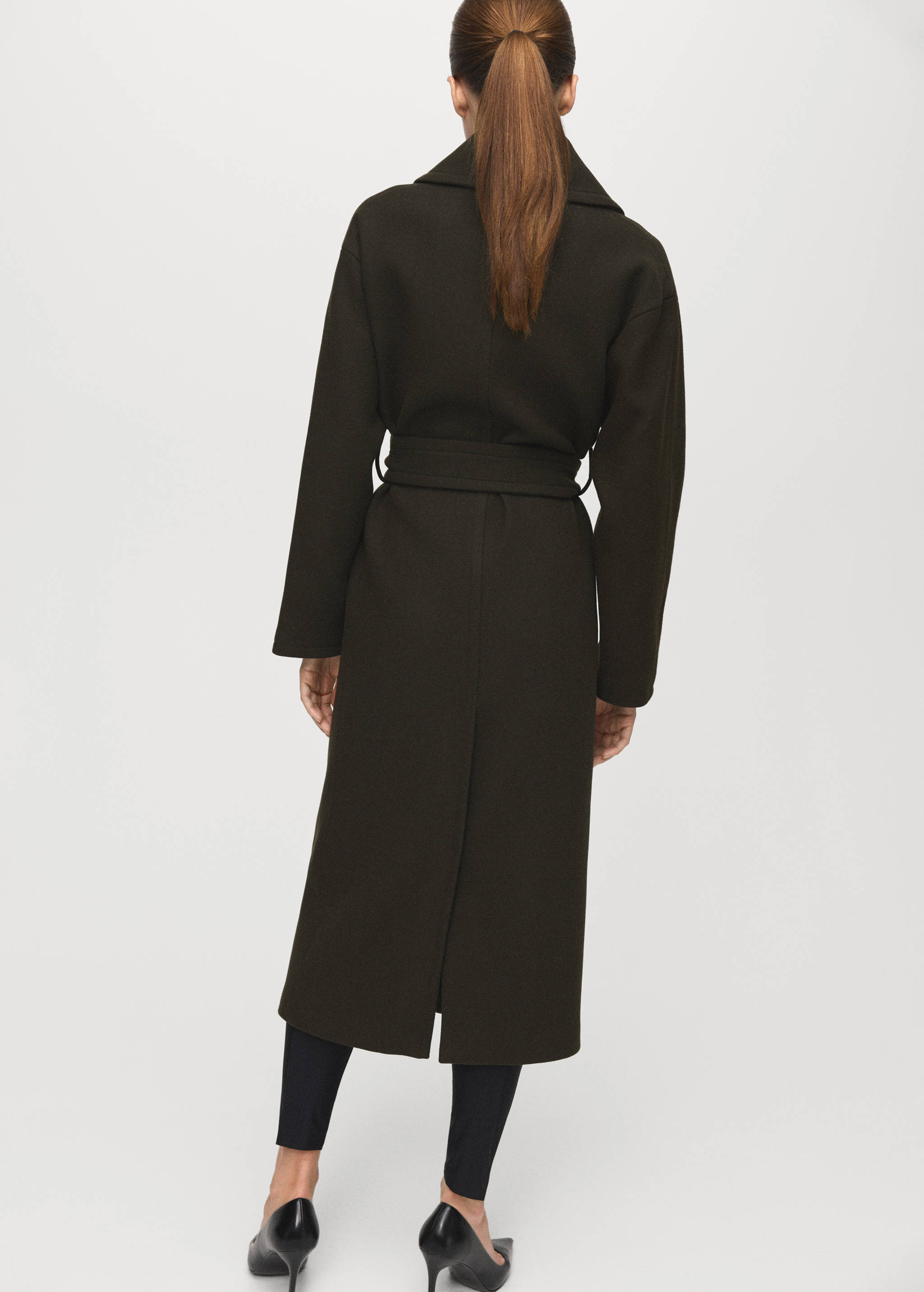 Manteau laine Manteco ceinture - Verso de l’article