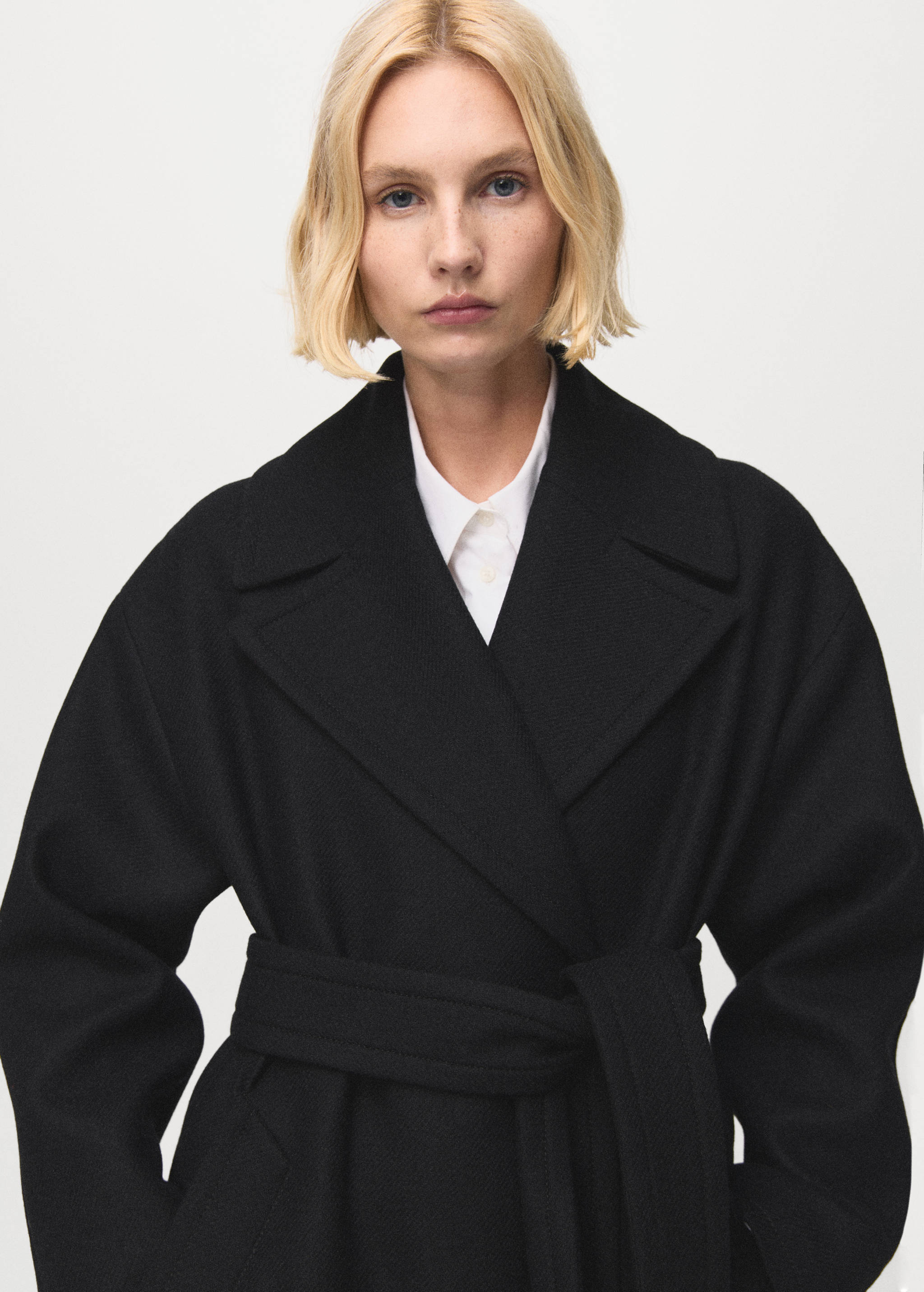 Manteco wool coat with belt - Details of the article 6