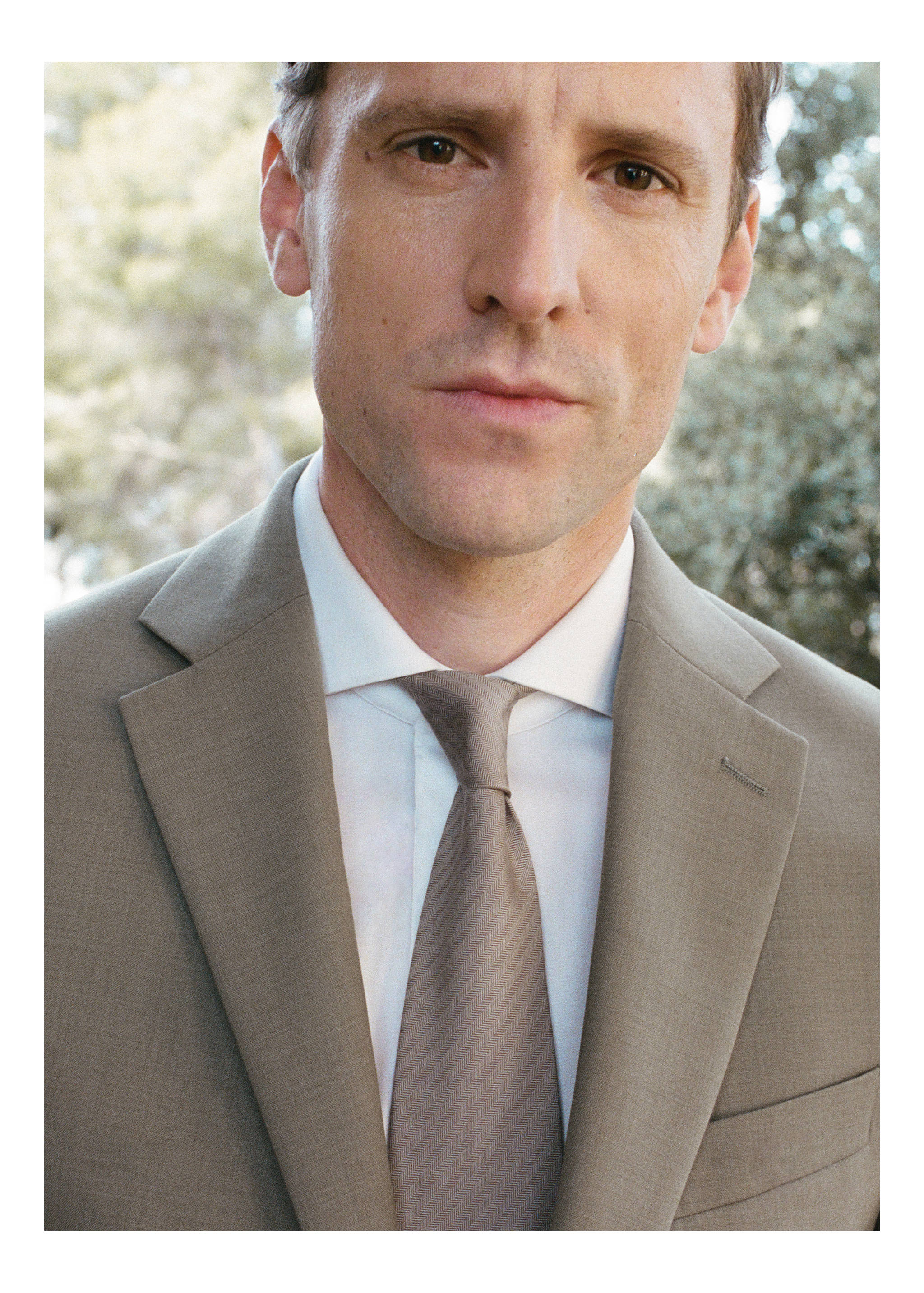 Silk blend microstructure tie - Details of the article 5, Beige. Ref: 27011309-00.