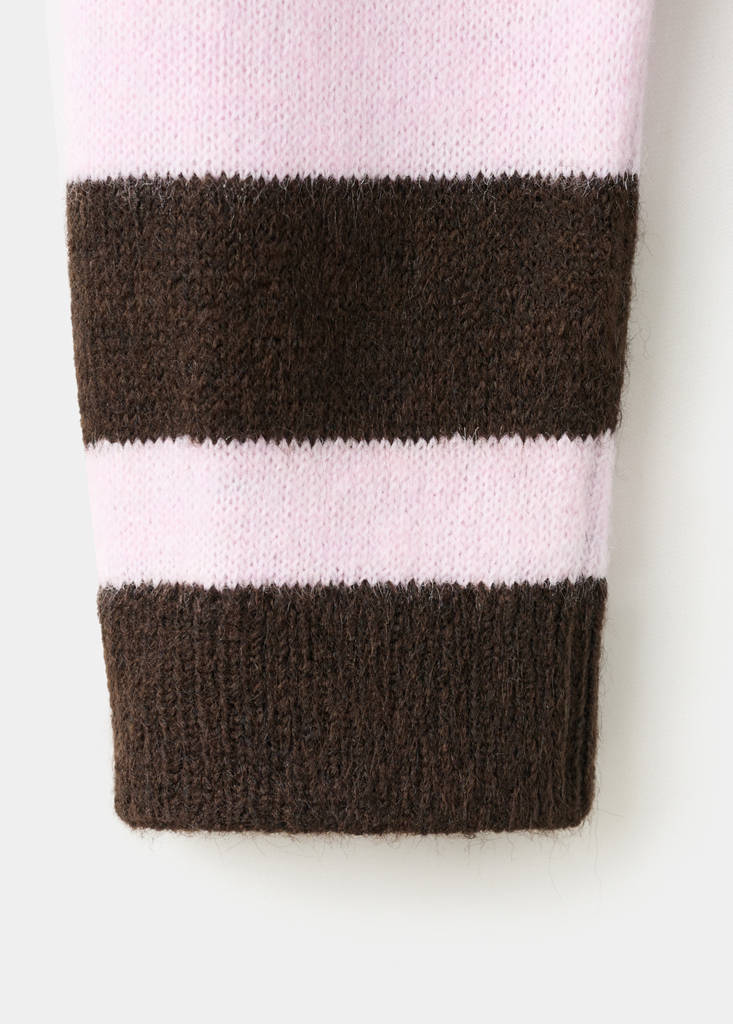 Knit striped sweater — Pink