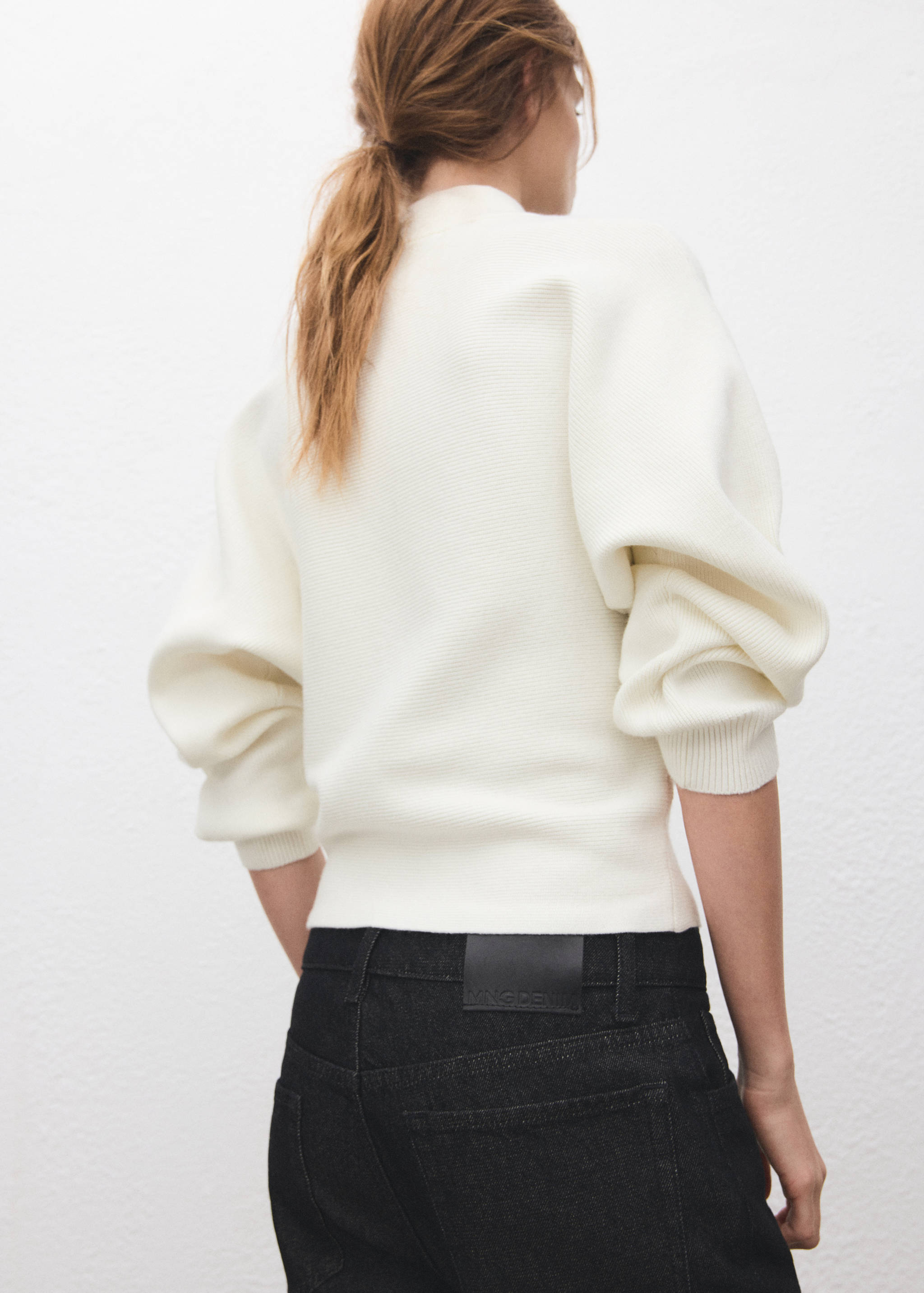 Turtleneck sweater with jewel buttons - Reverse of the article
