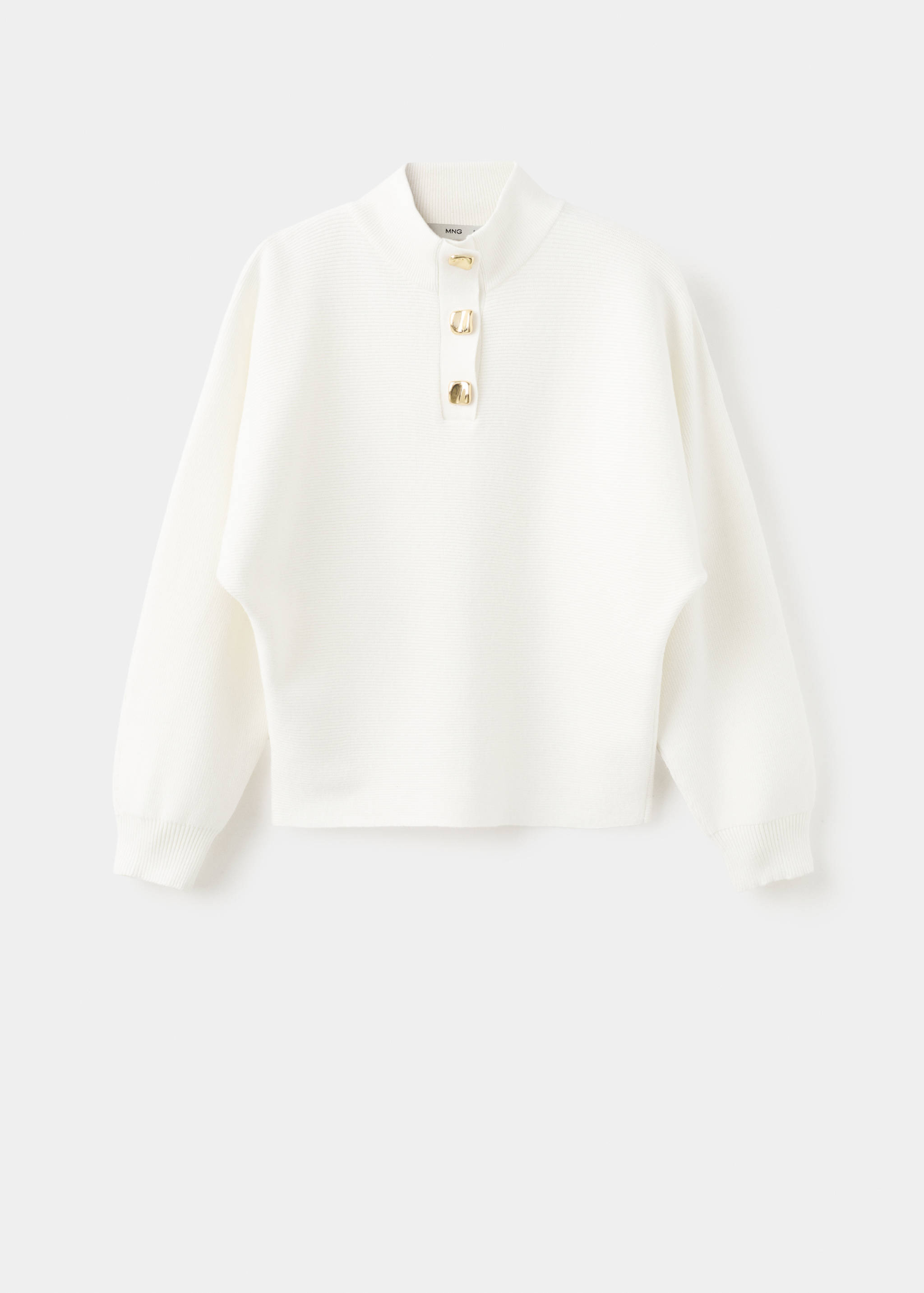 Pull à col montant avec boutons bijoux - Article sans modèle