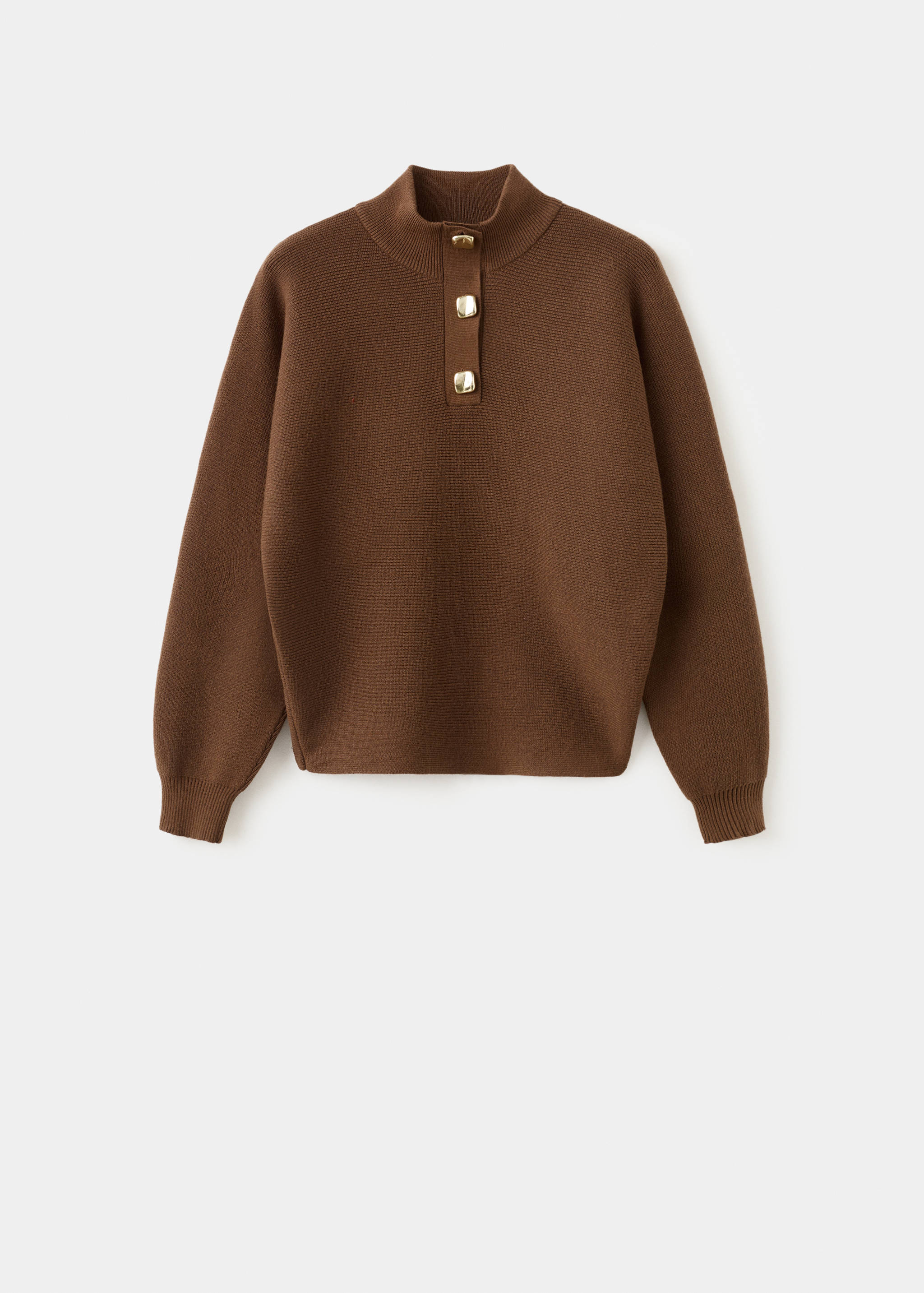 Pull à col montant avec boutons bijoux - Article sans modèle