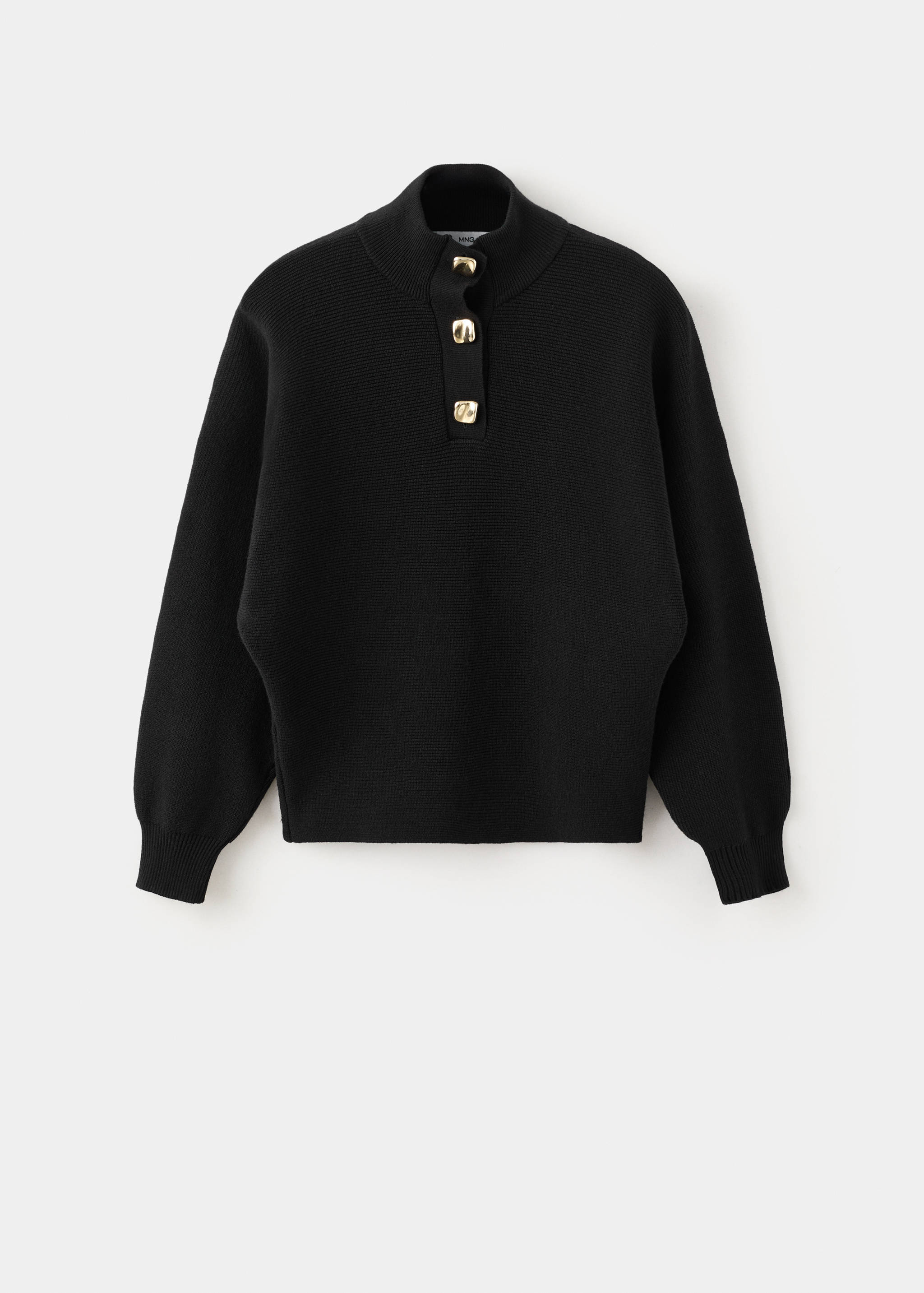 Pull à col montant avec boutons bijoux - Article sans modèle