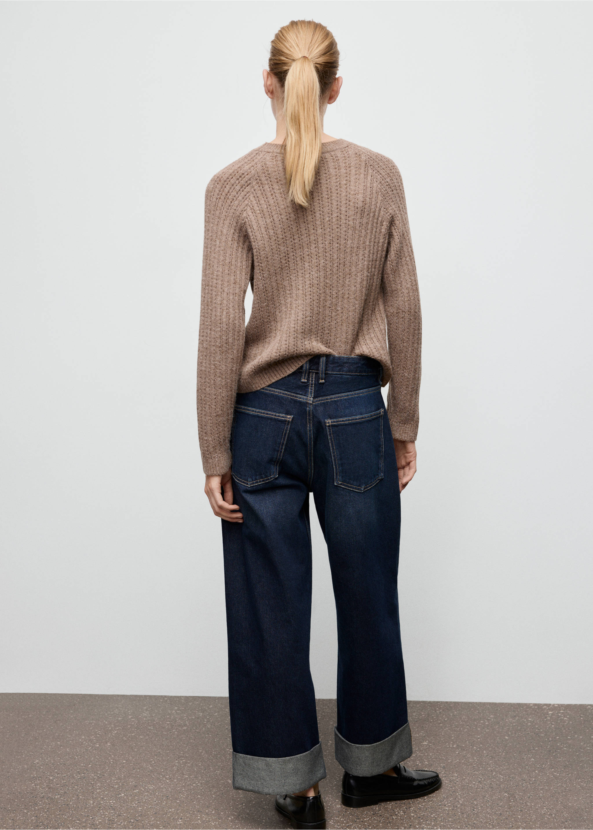 网眼针织毛衣 - null, 褐色. Ref: 27011313-00.