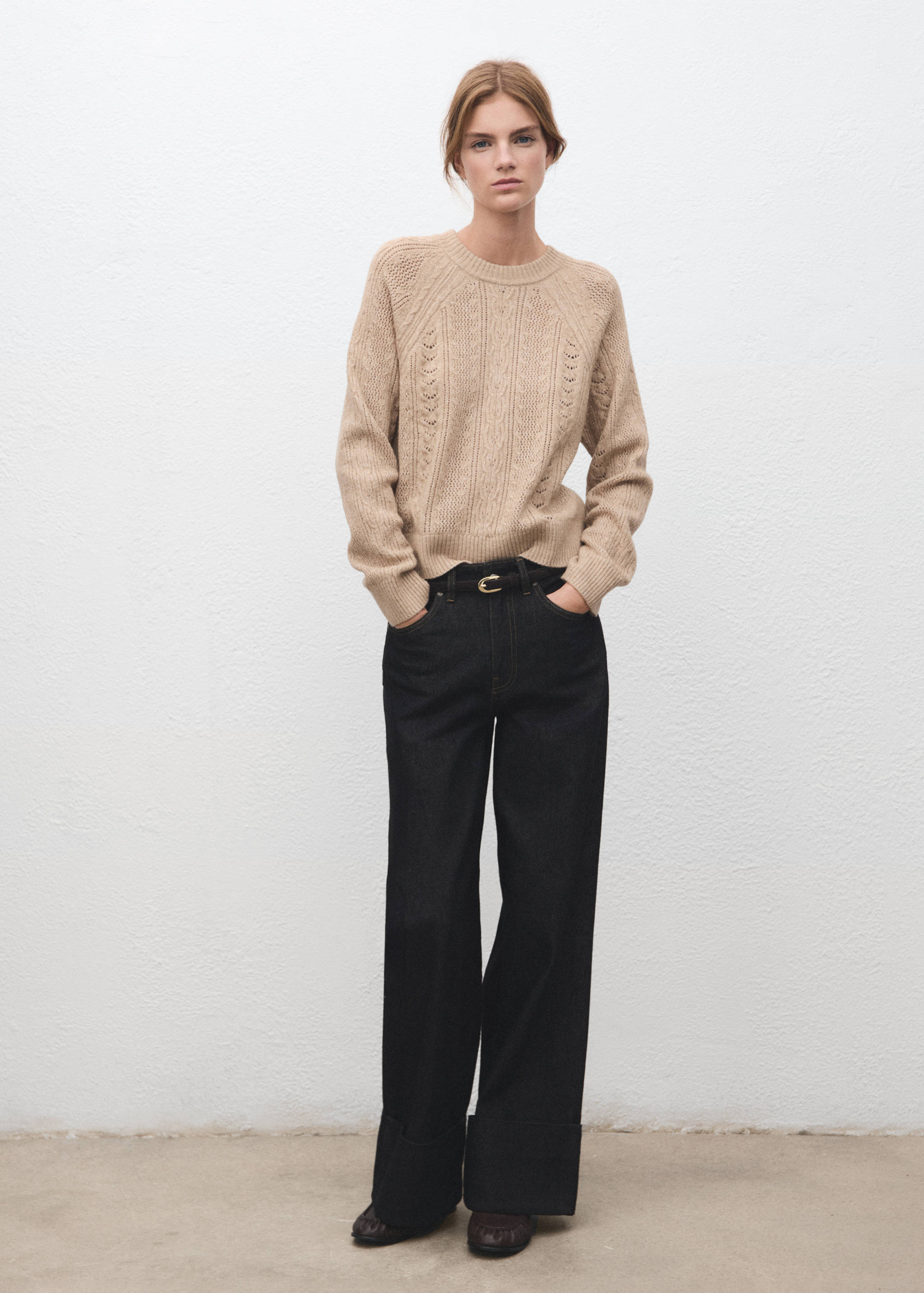 Openwork knit sweater - General plane