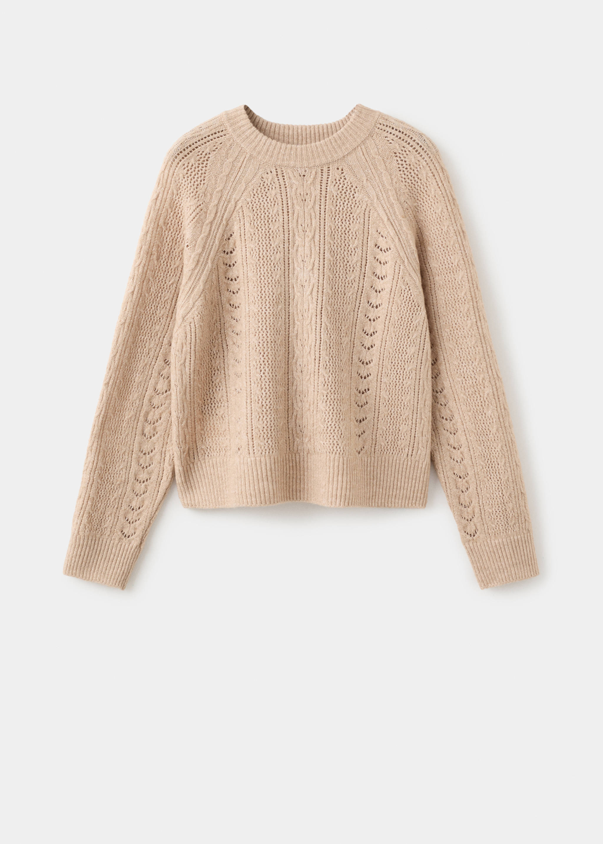 Knit sweater with lace pattern - Article without model