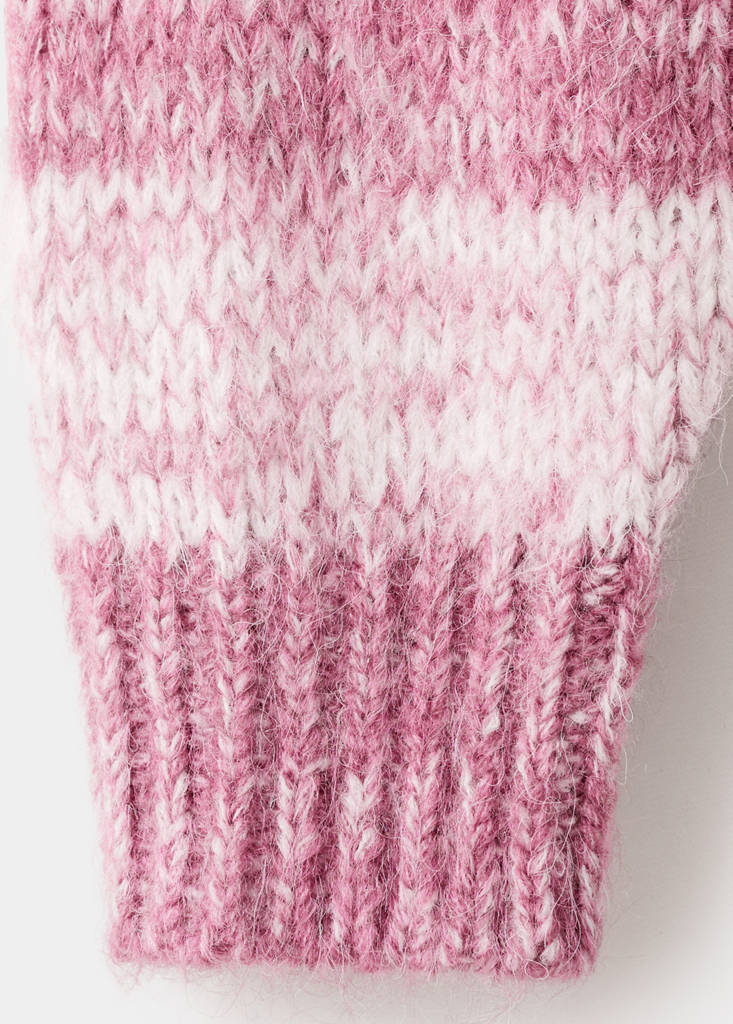 Oversized striped sweater — Pastel Pink
