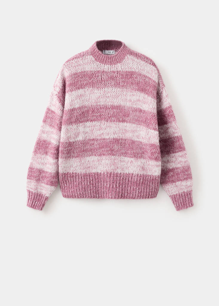 Oversized striped sweater — Pastel Pink