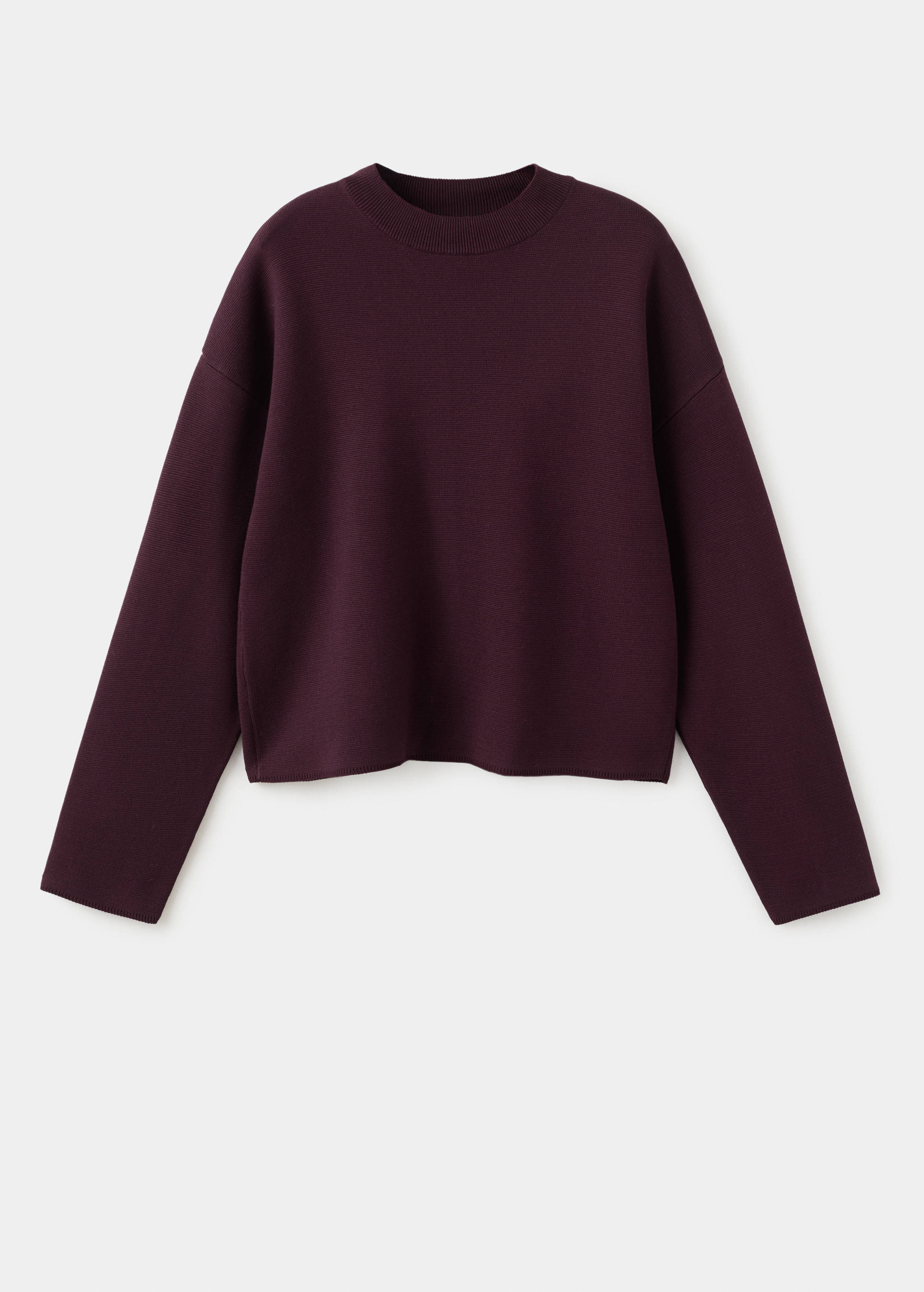 Плетен пуловер с кръгло деколте - Артикул без модел