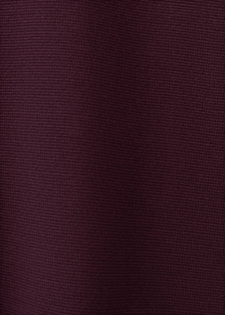 Round-neck knitted sweater — Wine