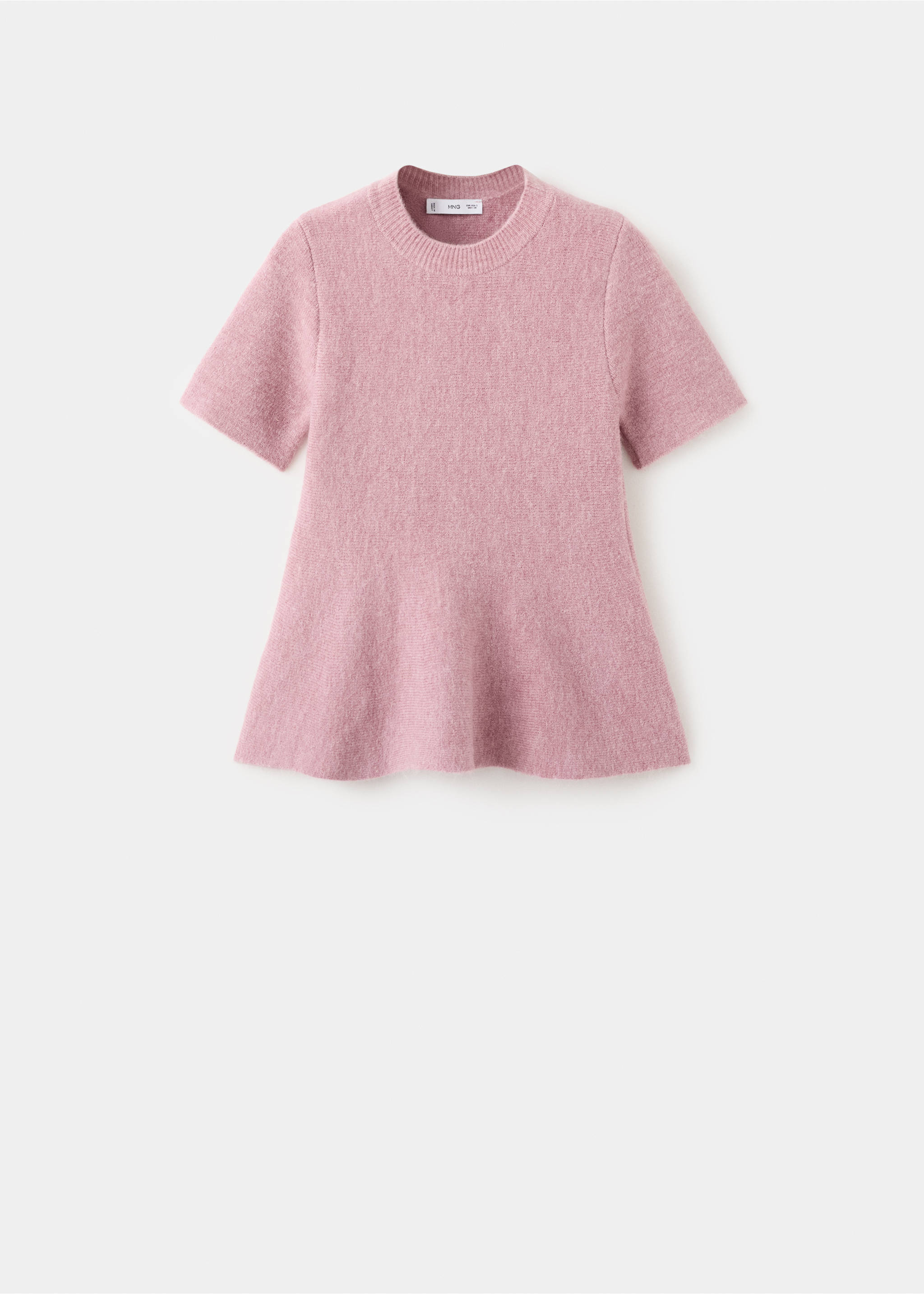 短袖荷叶边毛衣 - null, 淡粉红. Ref: 27011319-00.