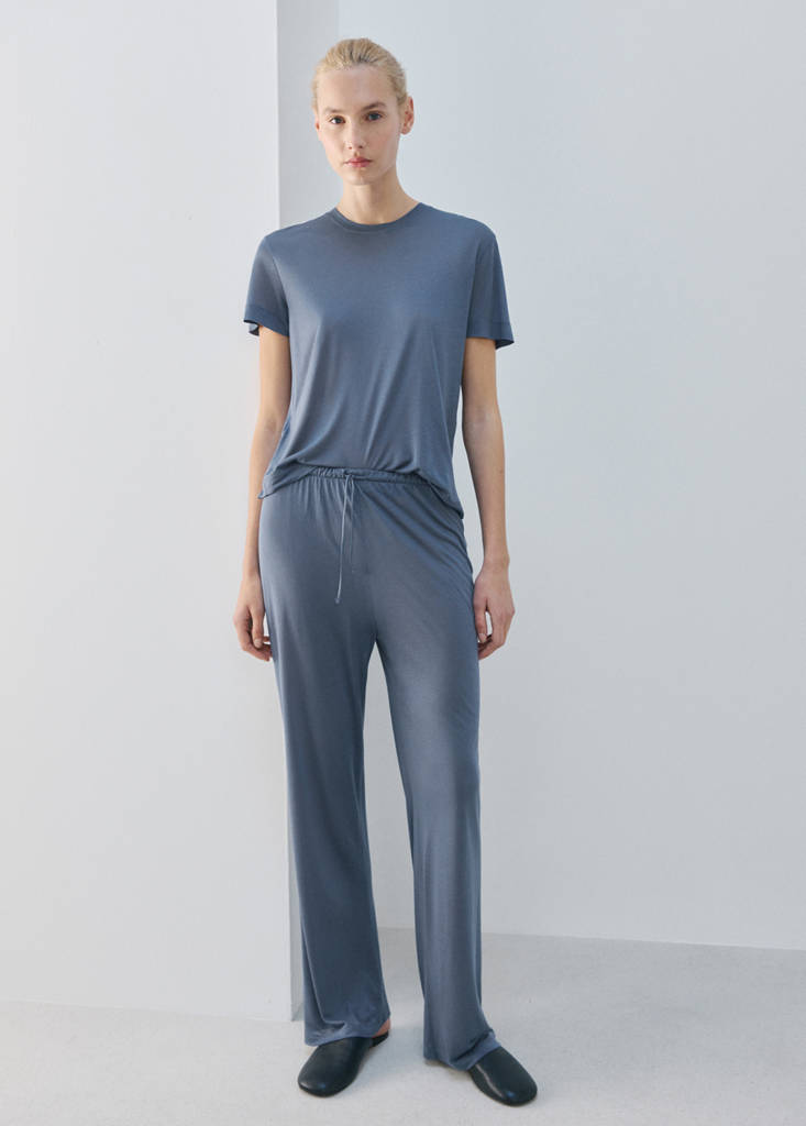 Micro-modal pyjama trousers — Blue