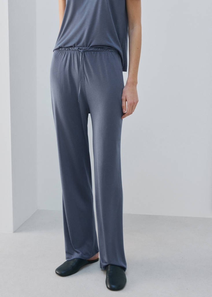 Micro-modal pyjama trousers — Blue