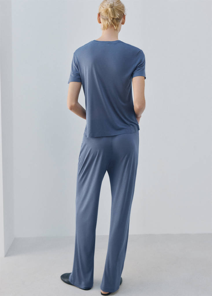 Micro-modal pyjama trousers — Blue