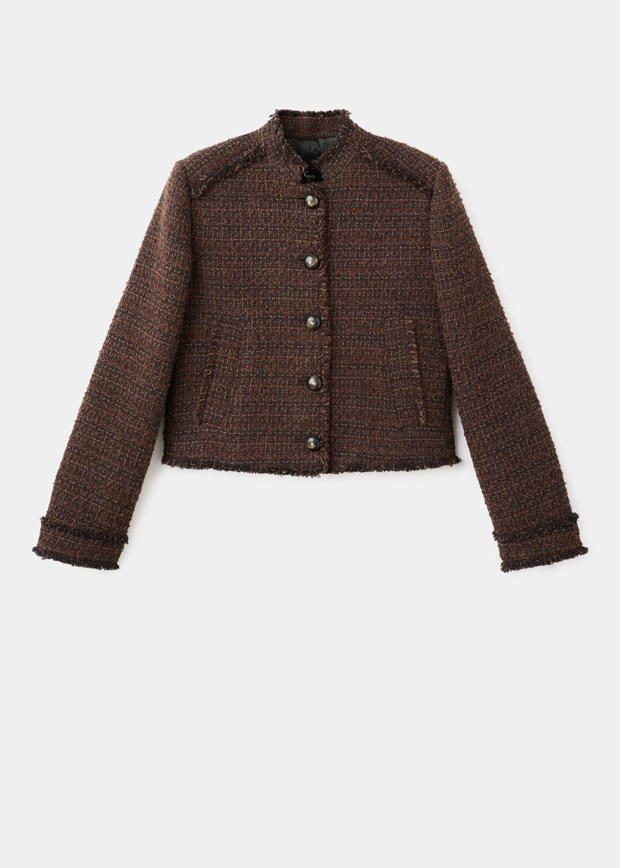 Veste tweed bords effilochés - Article sans modèle