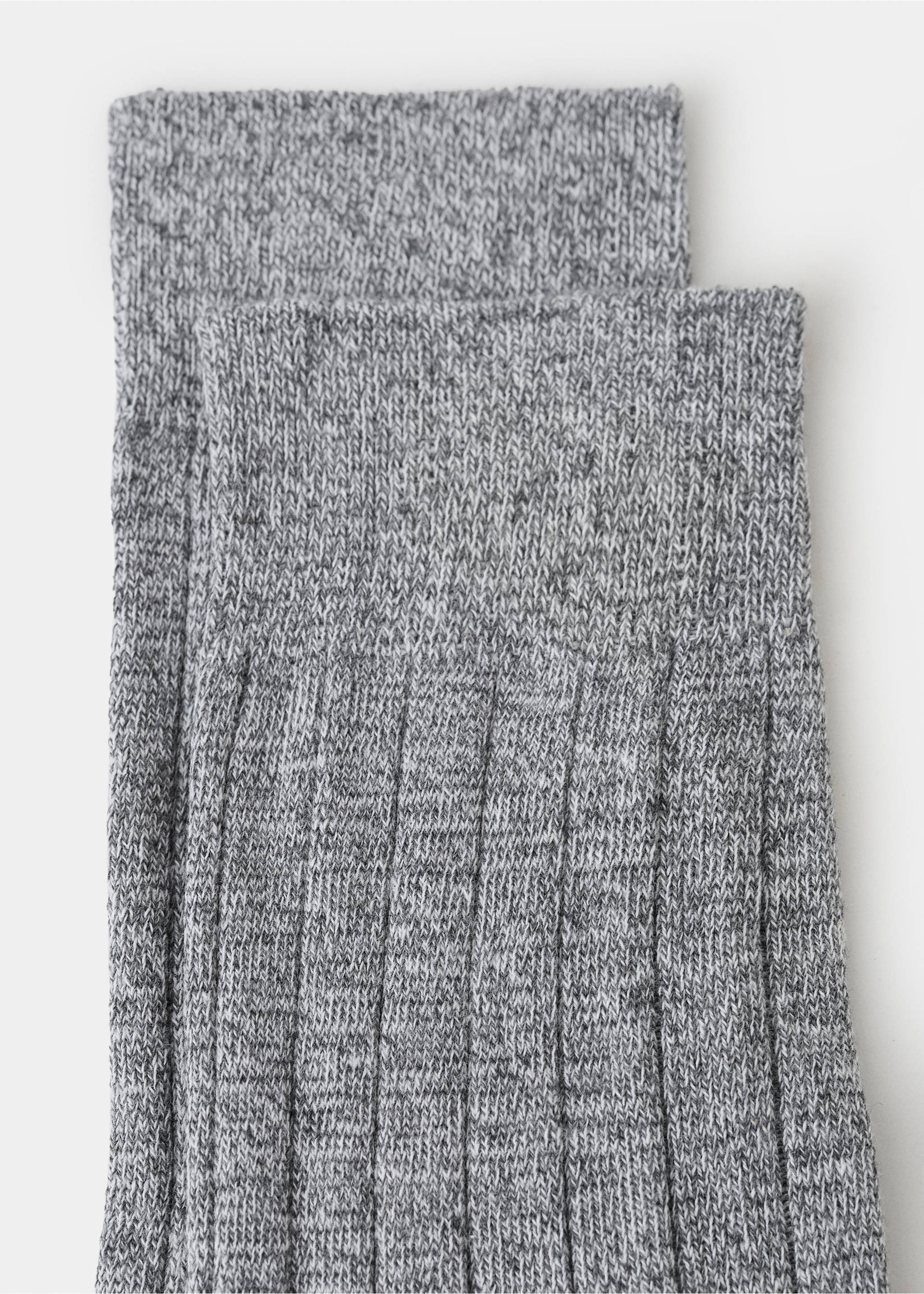 Calcetines algodón canalé - Reverso del artículo, Gris claro vigoré. Ref: 27011331-00.