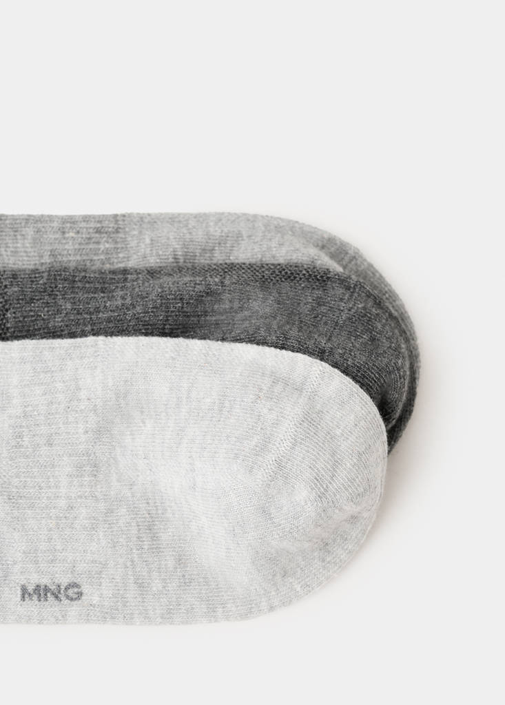 Pack of 3 cotton socks — Grey