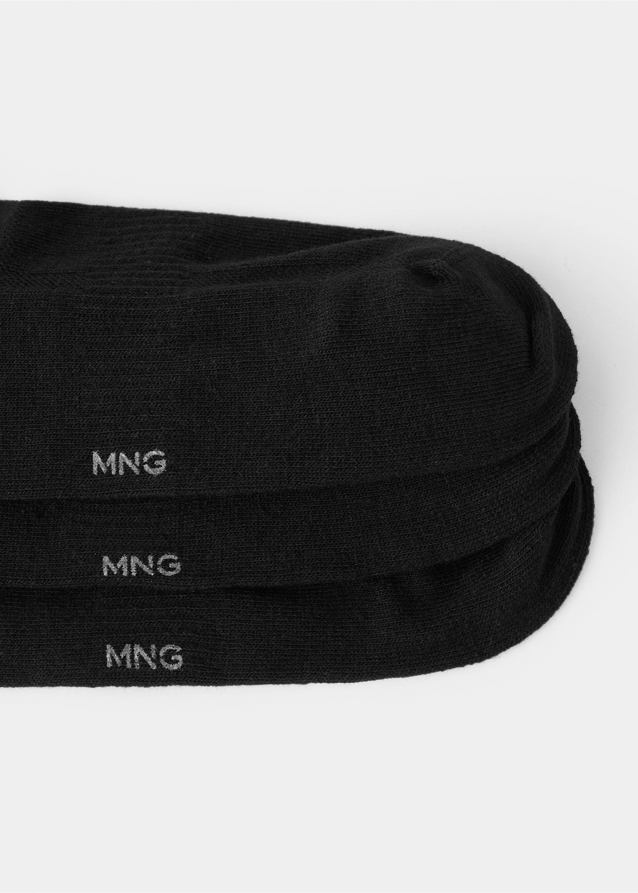 Pack 3 calcetines algodón - Detalle del artículo 0, Negro. Ref: 27011333-00.