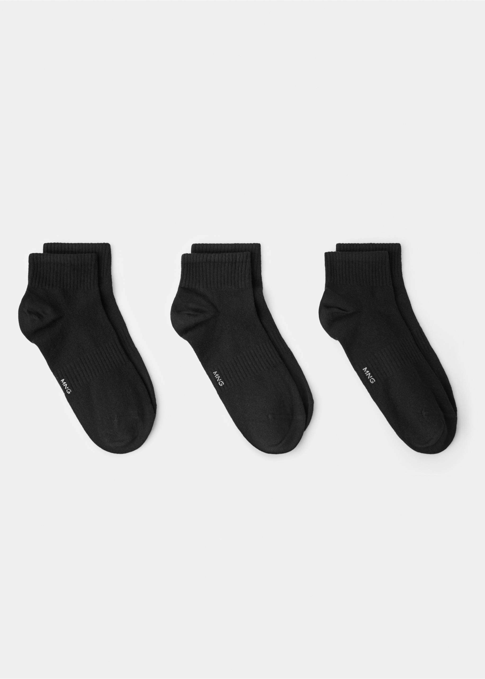 Pack of 3 cotton socks - Товар без моделі, Чорний. Ref: 27011334-00.