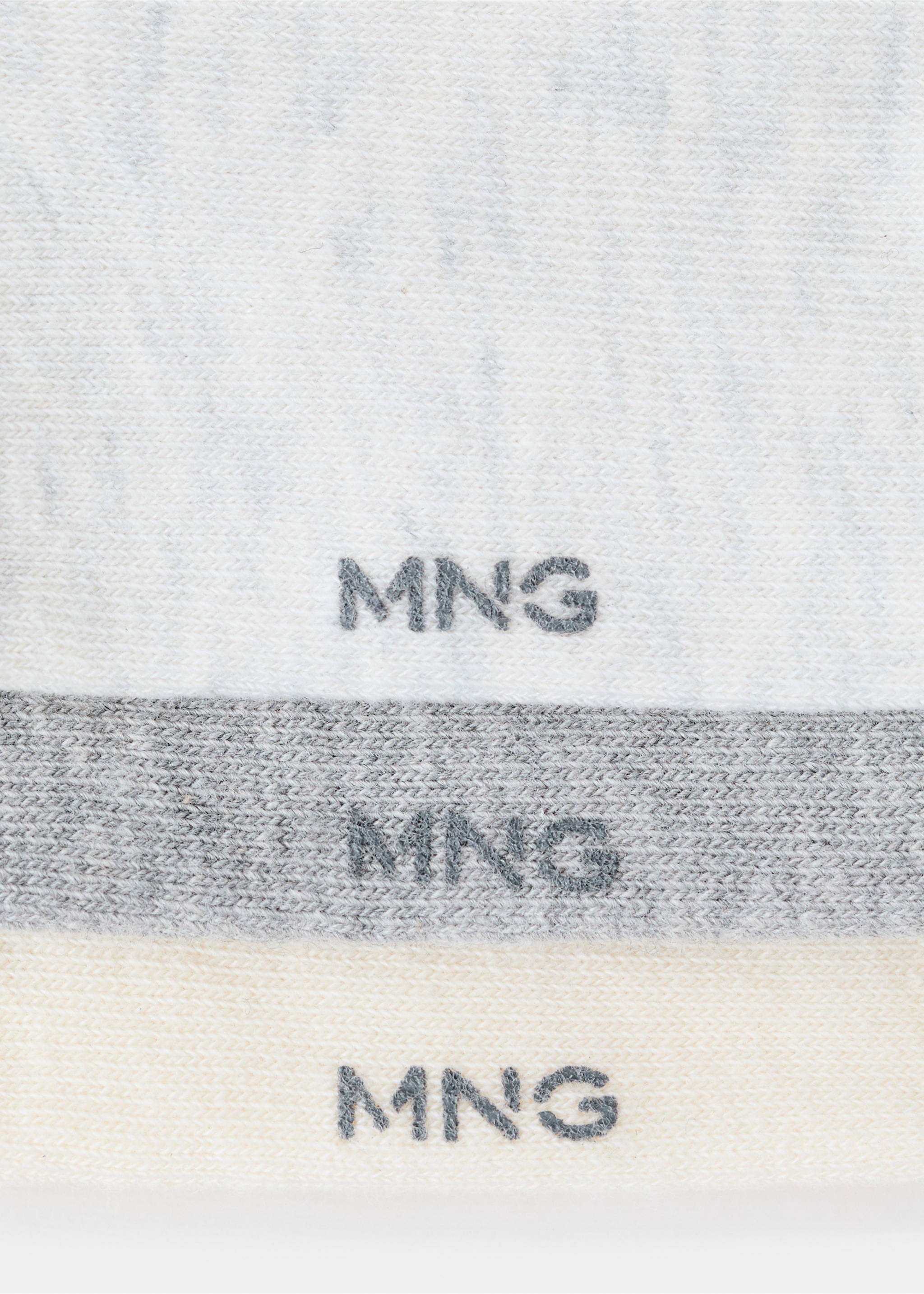 3-pack of invisible socks - Details of the article 0, Ecru. Ref: 27011337-00.