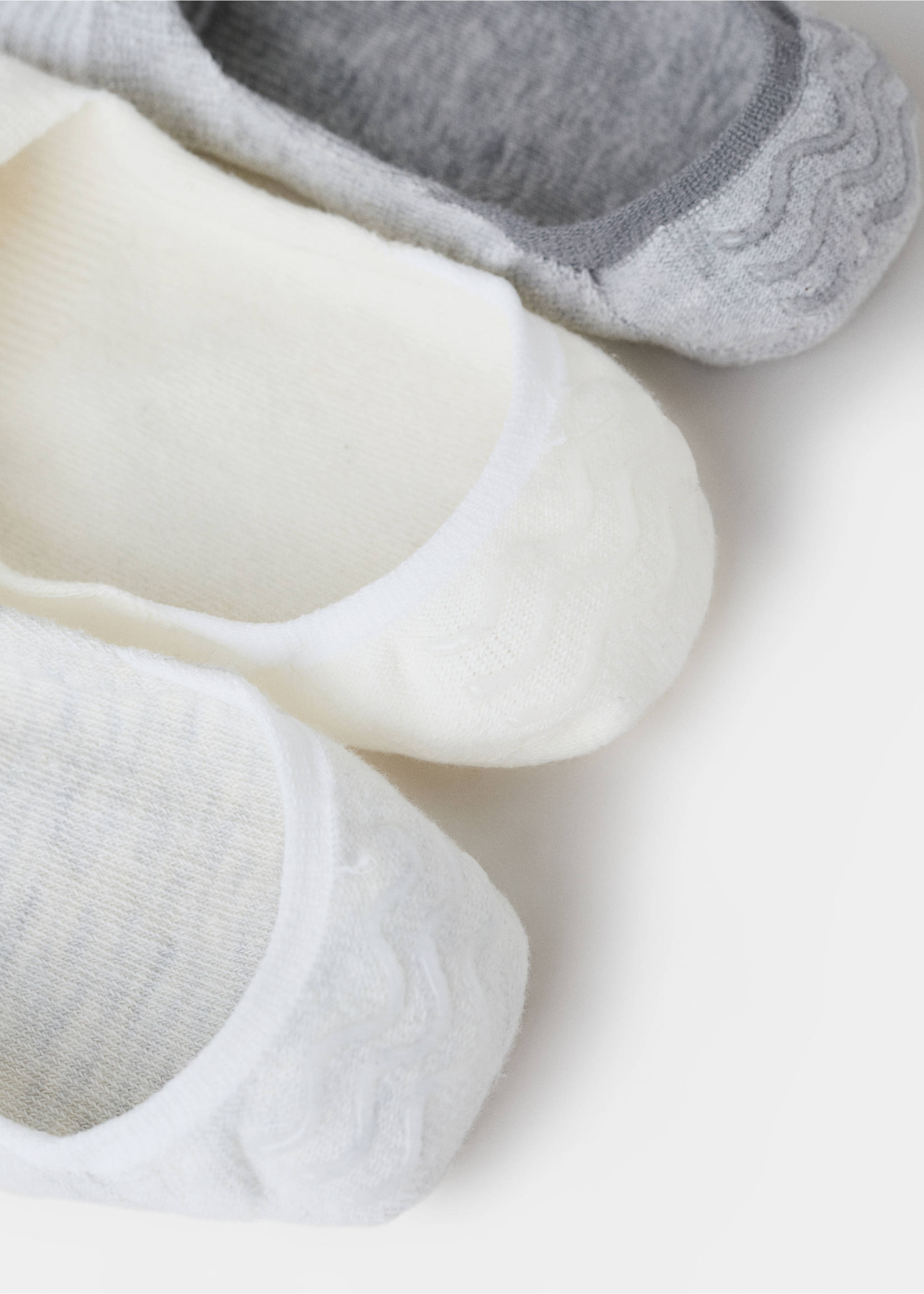 3-pack of invisible socks - Details of the article 0, Light Heather Grey. Ref: 27011338-00.