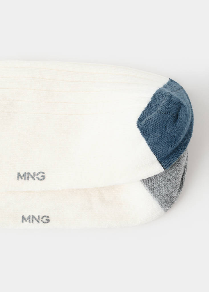 Pack of 2 striped cotton socks — Grey