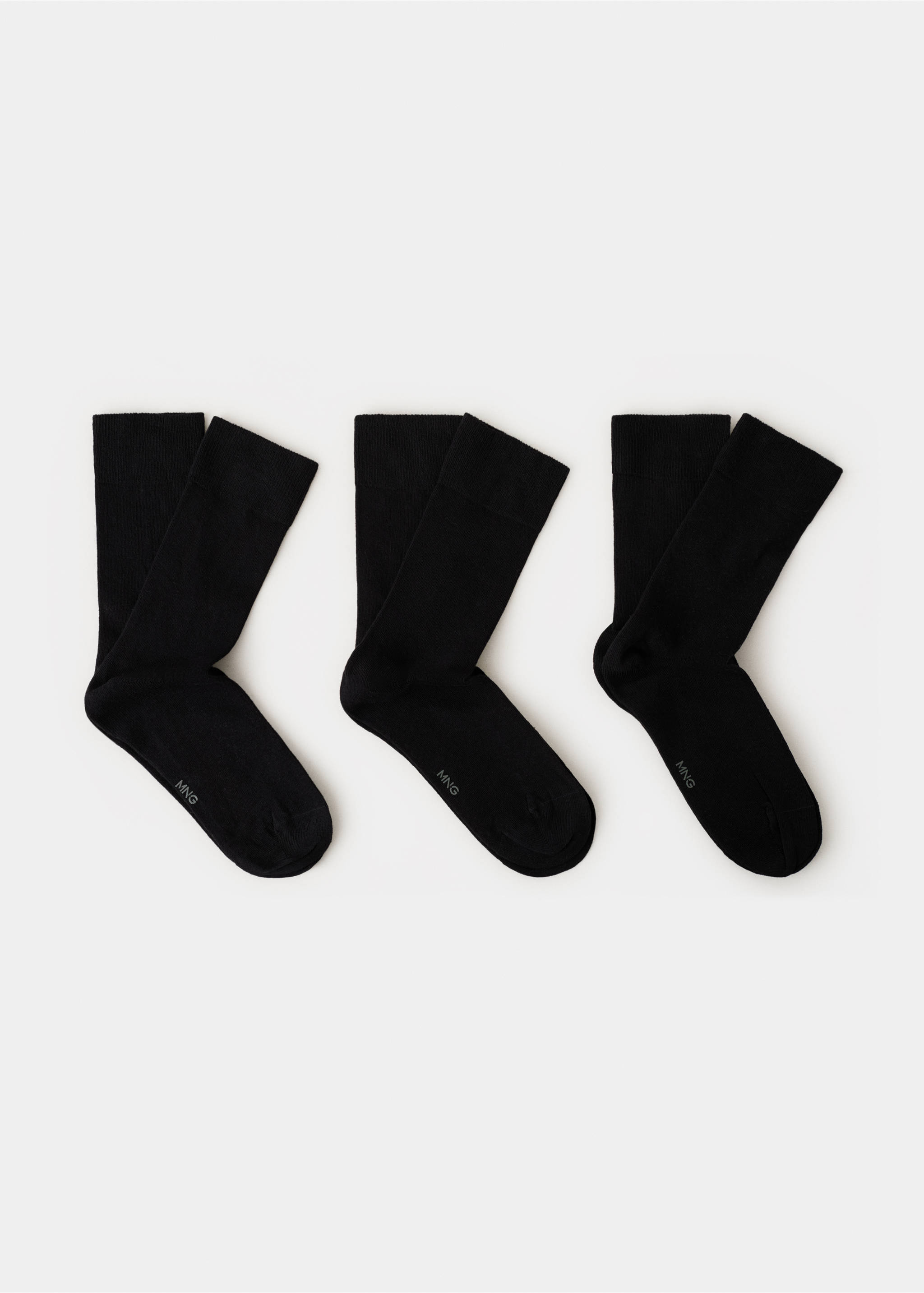 Pack of 3 cotton socks - Article without model, Black. Ref: 27011343-00.