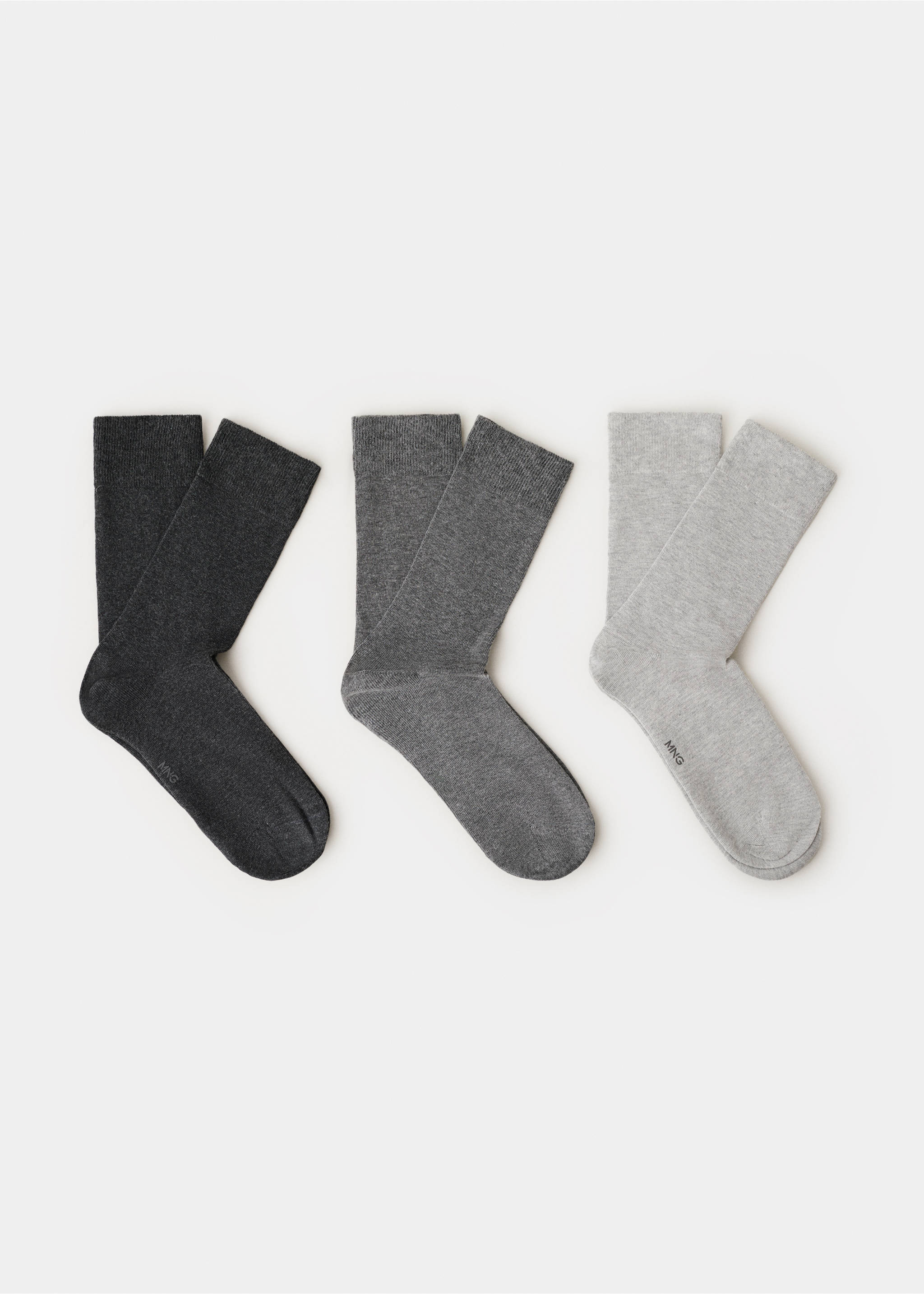3-er Pack Baumwollsocken - Artikel ohne Model, Grau. Ref: 27011345-00.