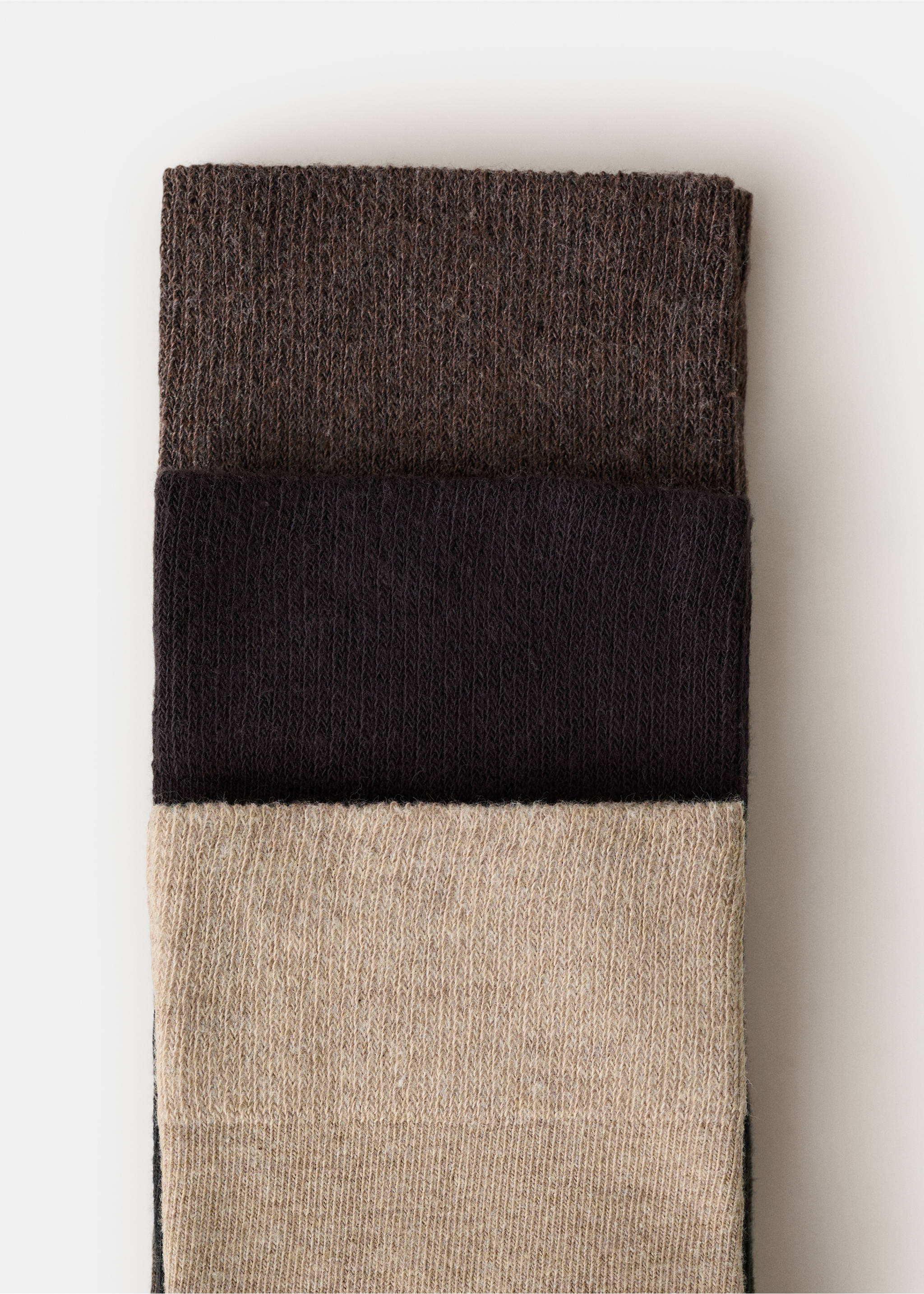 Pack 3 calcetines algodón - Detalle del artículo 0, Marrón. Ref: 27011346-00.