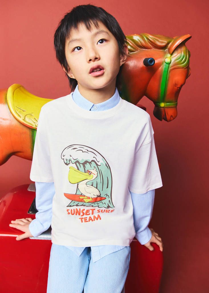 Surf printed t-shirt — White