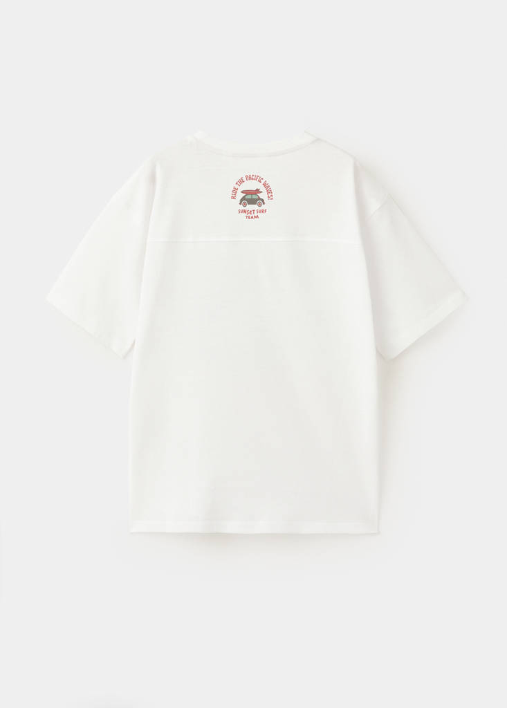 Surf printed t-shirt — White
