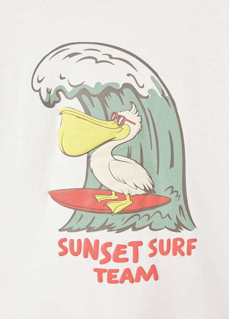 Surf printed t-shirt — White