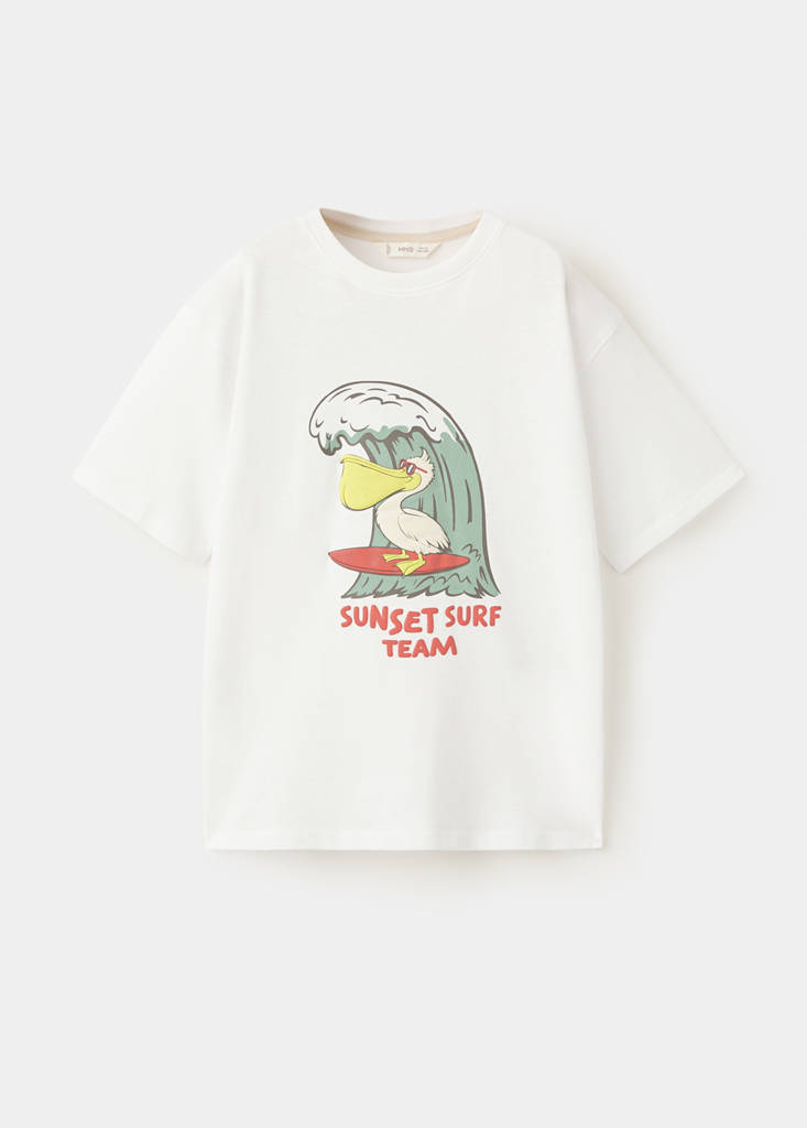 Surf printed t-shirt — White