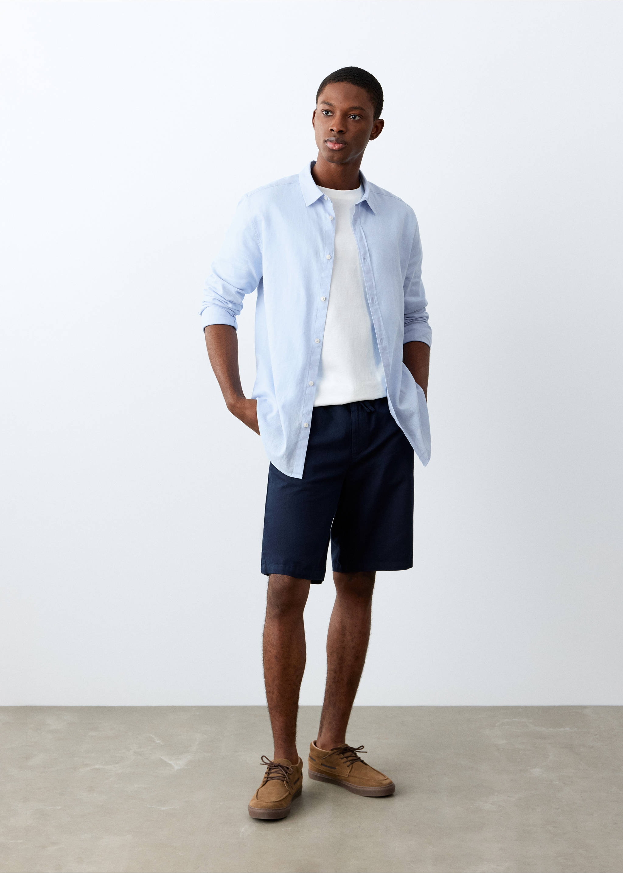 Camisa oxford - Plano general, Azul celeste. Ref: 27011513-00.