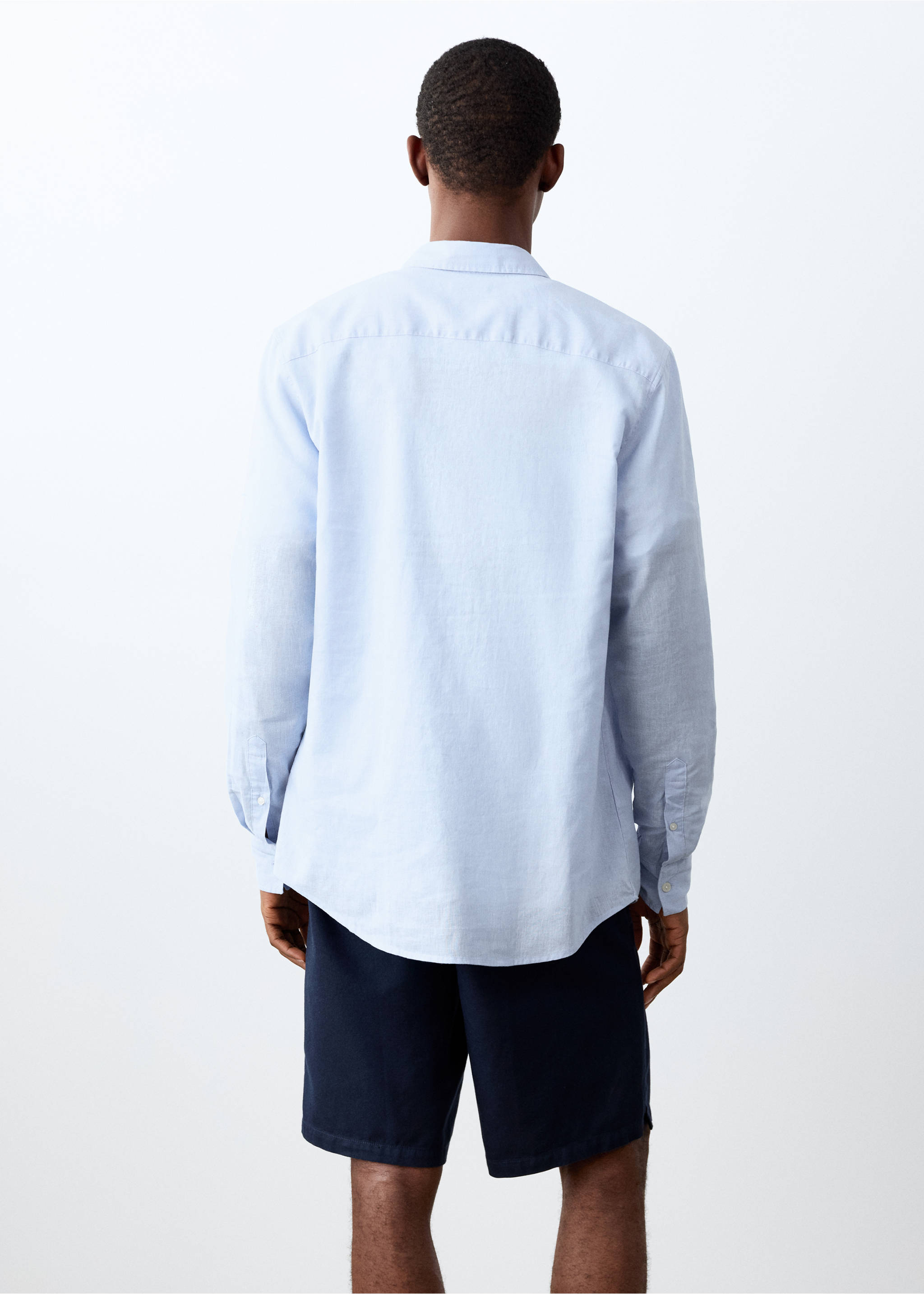 Camisa oxford - Reverso del artículo, Azul celeste. Ref: 27011513-00.