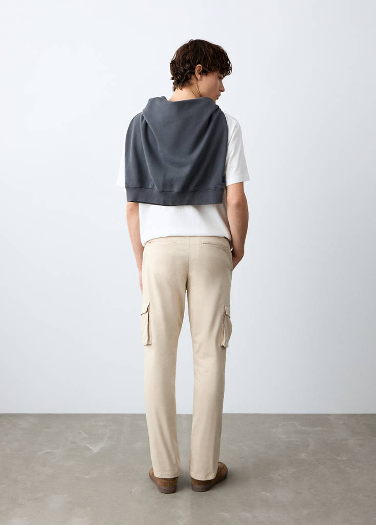 Straight cargo trousers — Ice Grey