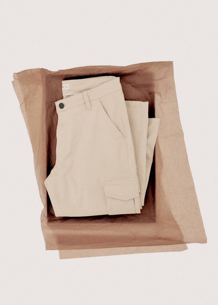 Straight cargo trousers — Ice Grey