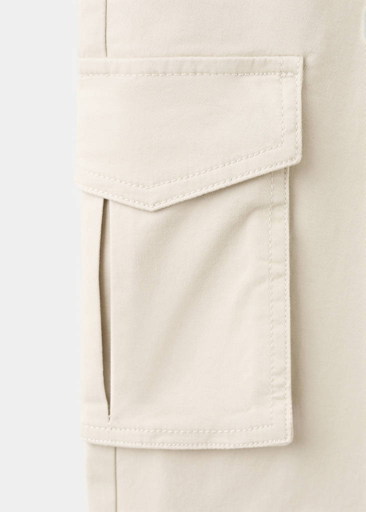 Straight cargo trousers — Ice Grey