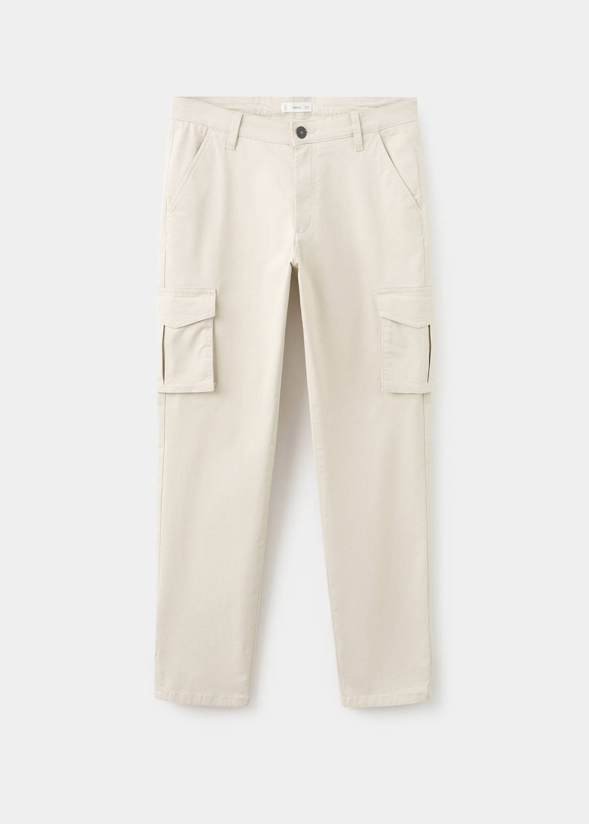 Straight cargo trousers — Ice Grey