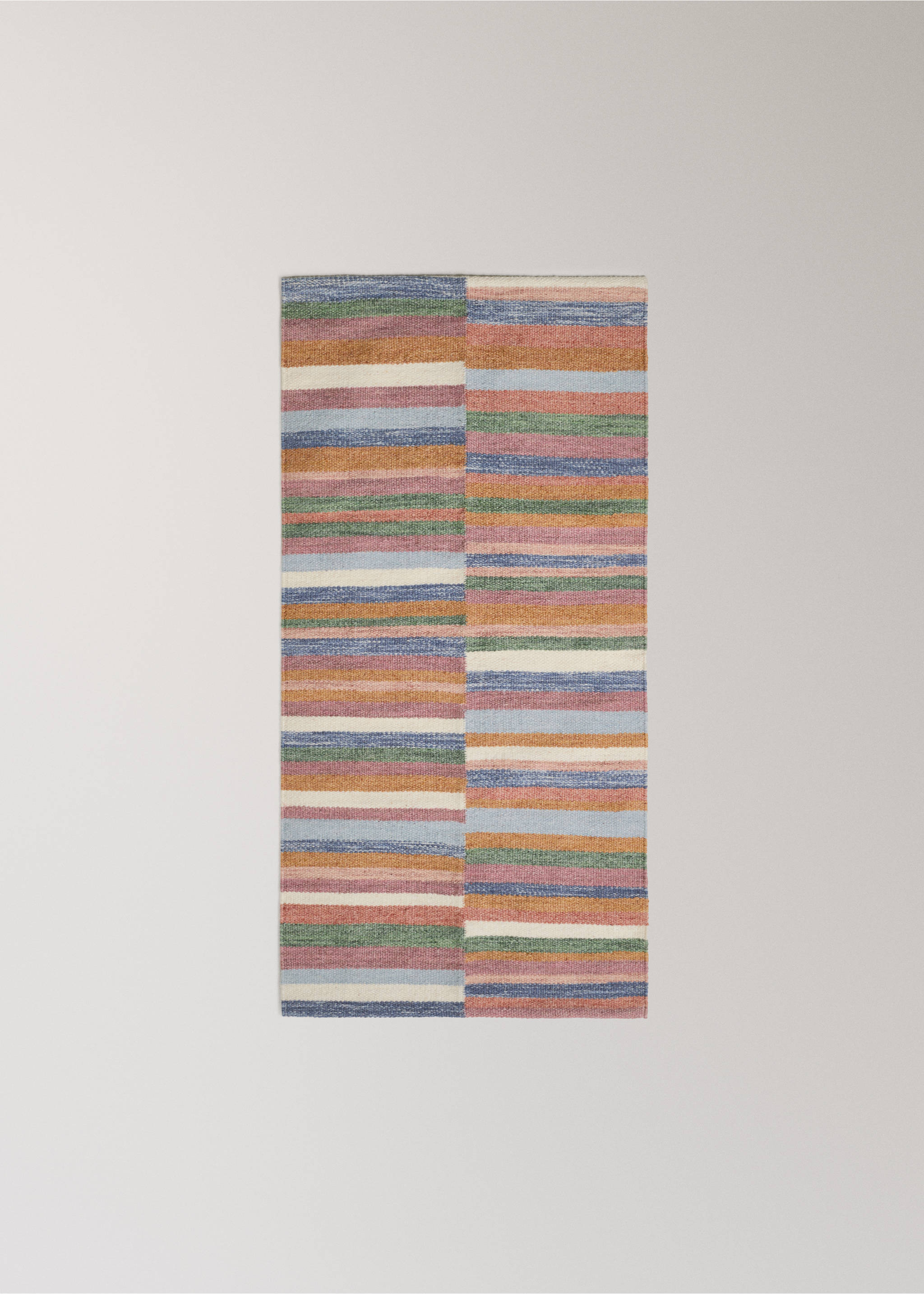 Covor mic din lână multicolor - Articol fără model, Albastru. Ref: 27011516-00.