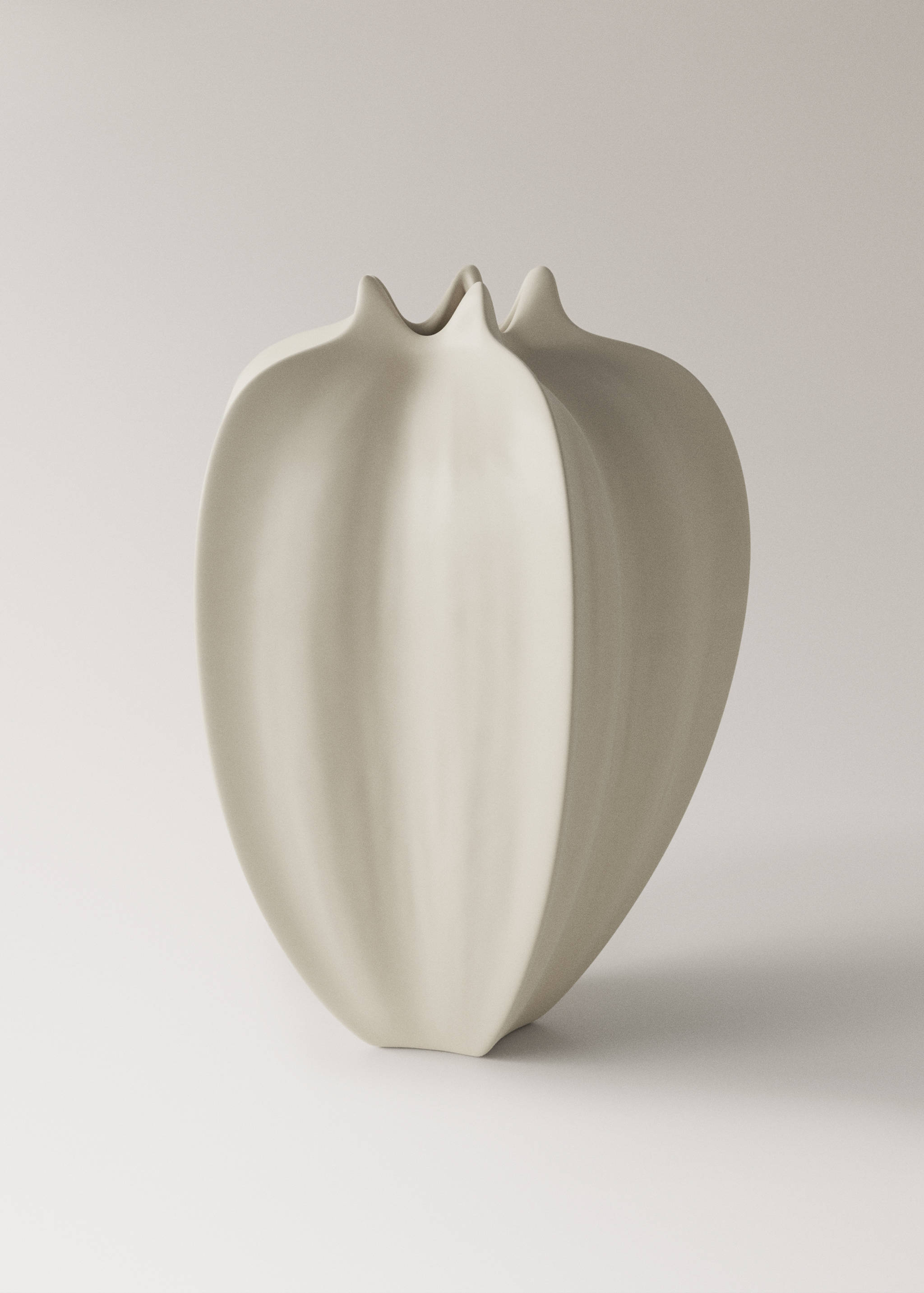 Tall earthenware flower vase - Article without model