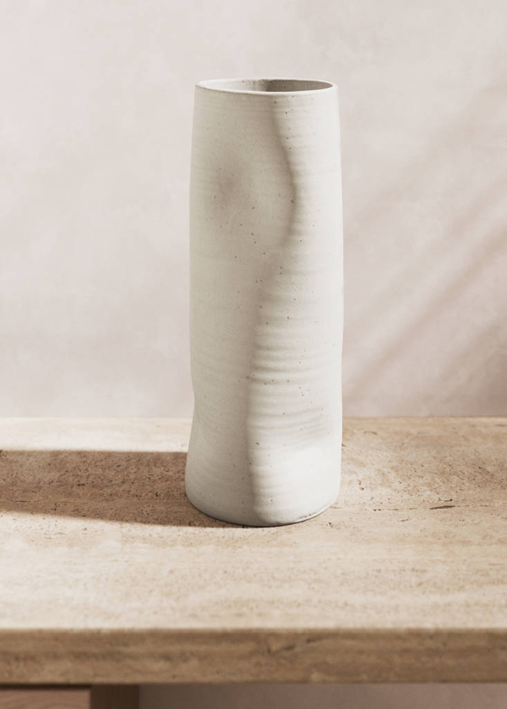 Large irregular vase — Ecru