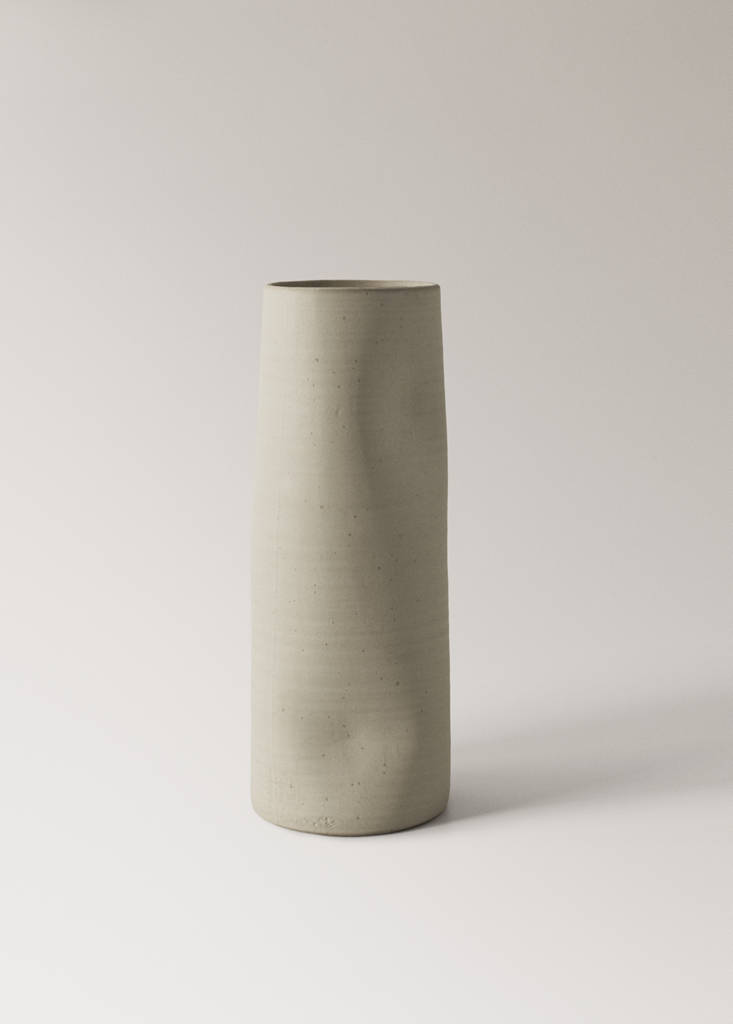 Large irregular vase — Ecru