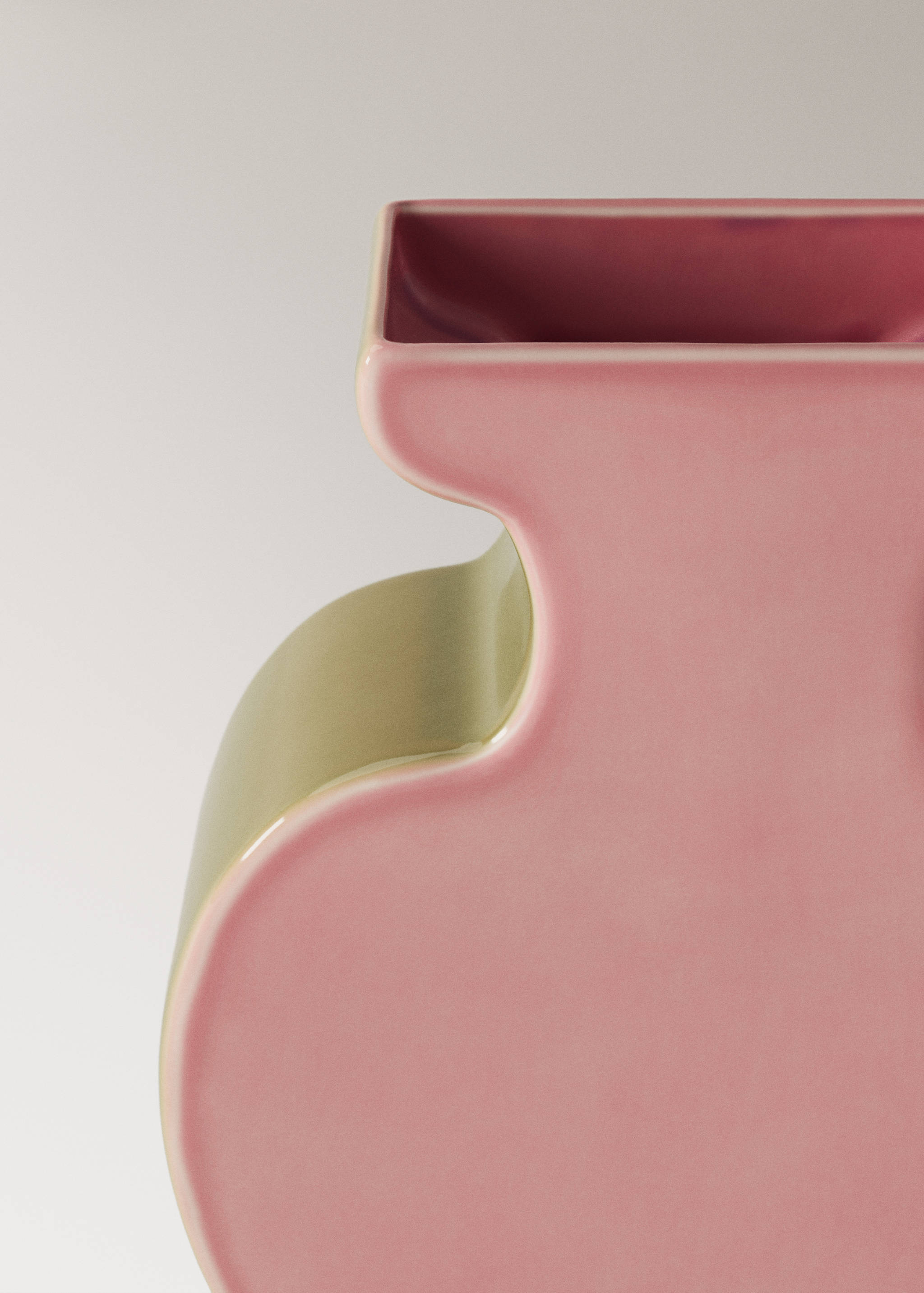 Medium two-tone earthenware vase - Details of the article 1