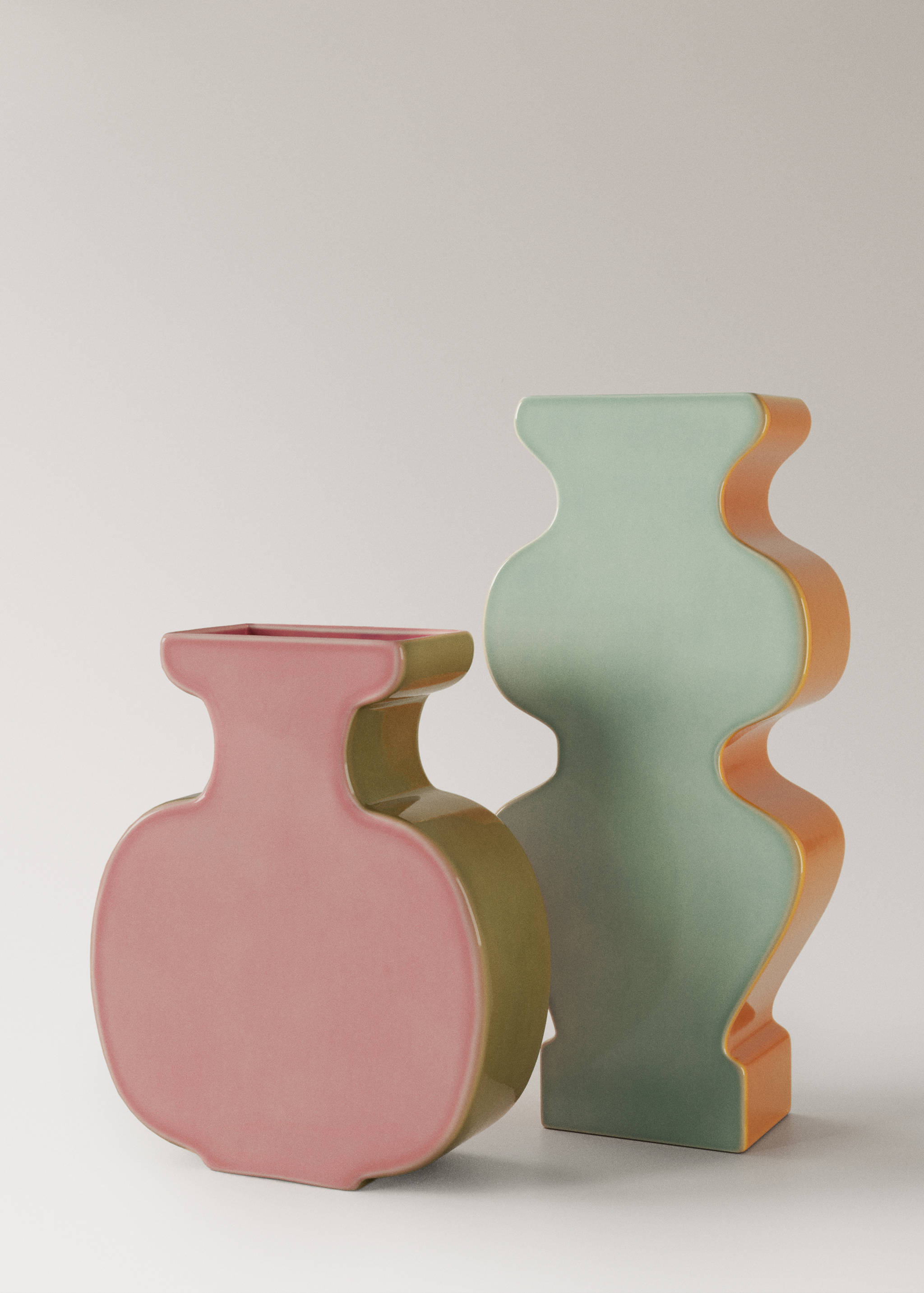 Medium two-tone earthenware vase - Details of the article 3