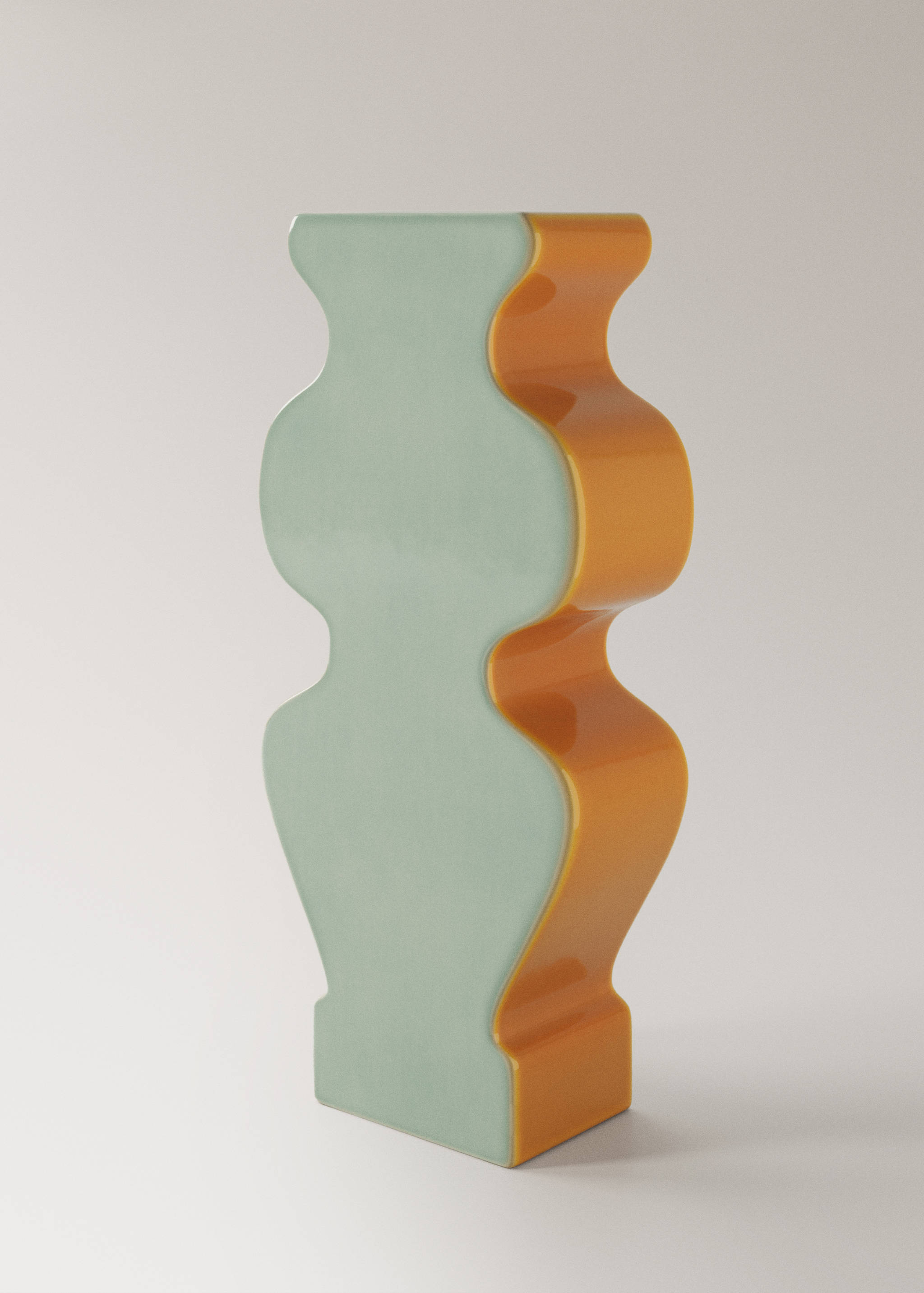 Large two-tone earthenware vase - Details of the article 2
