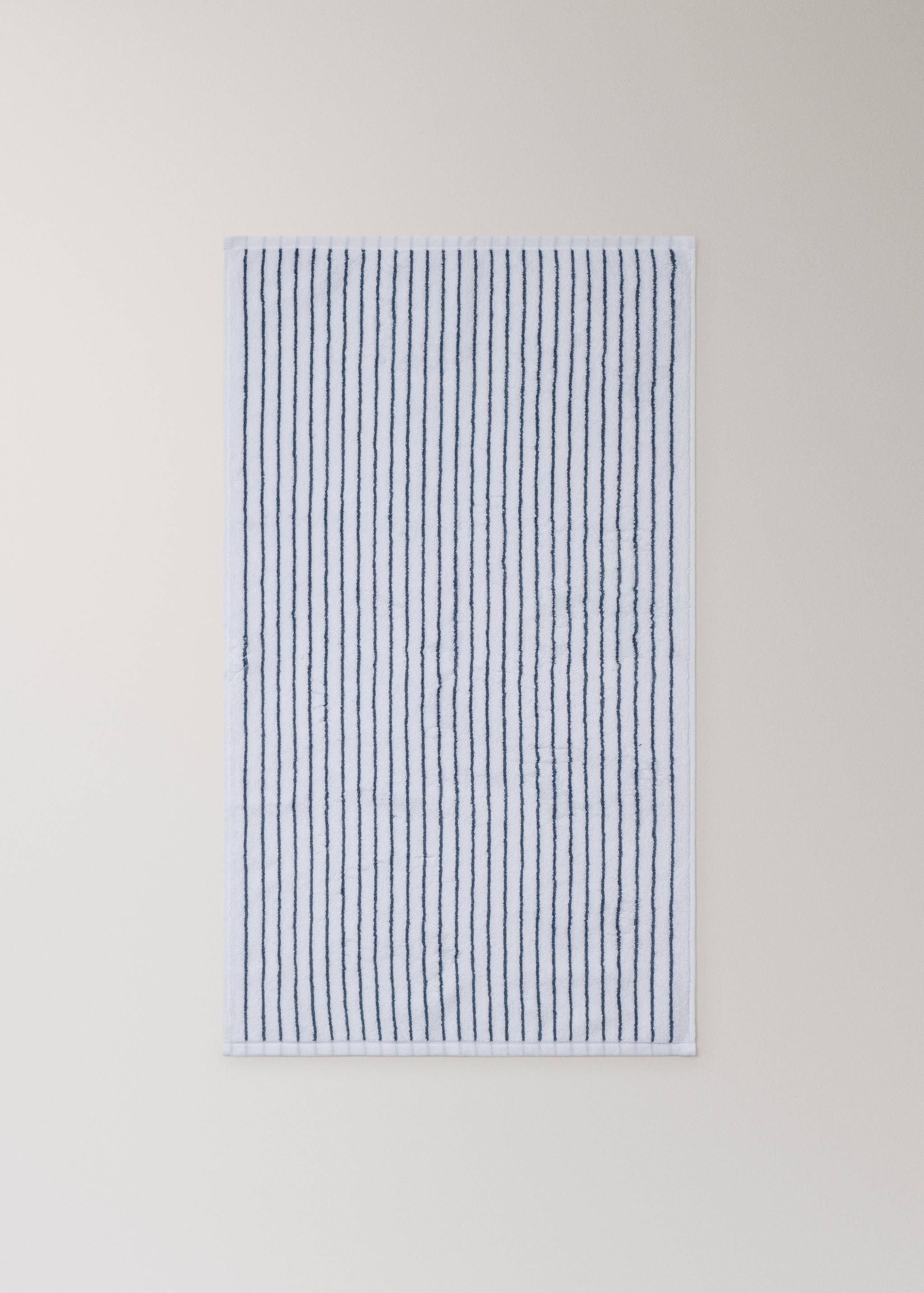 Two-tone striped cotton washcloth - Details of the article 4