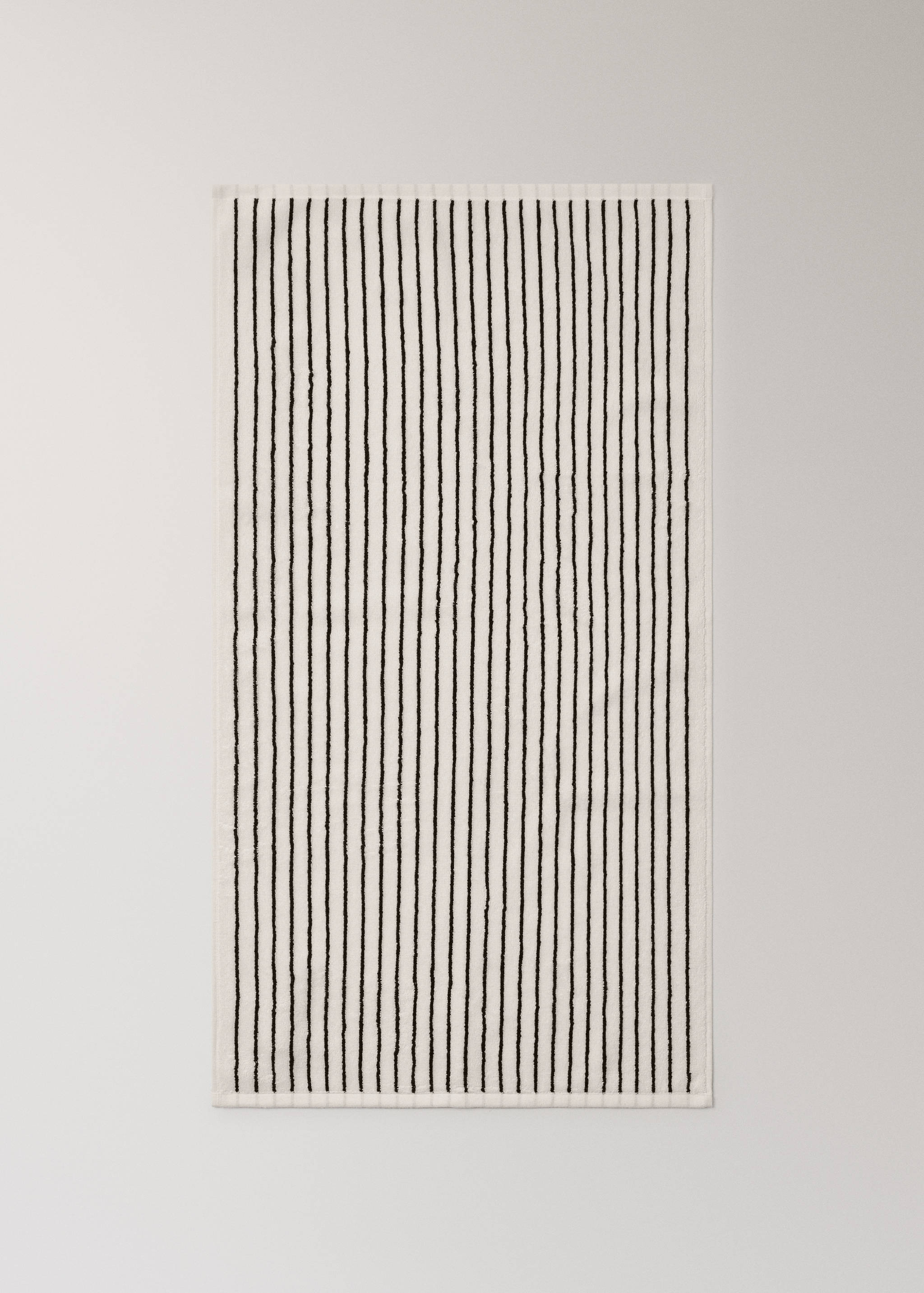 Two-tone striped cotton washcloth - Details of the article 3